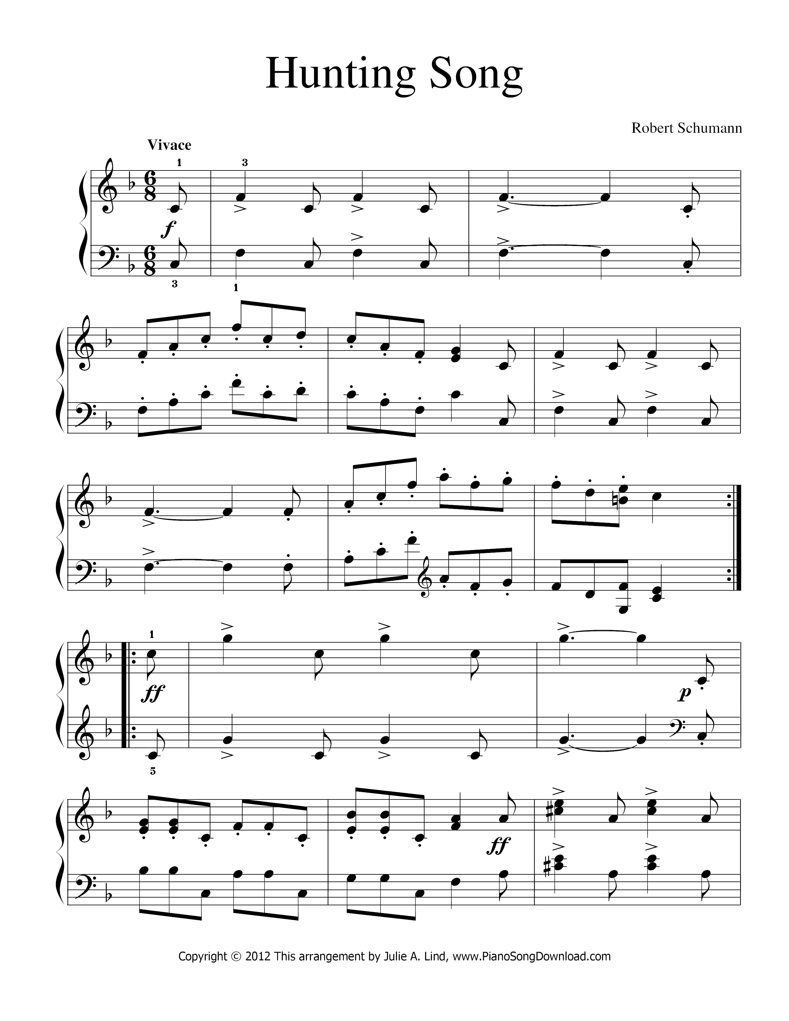 Hunting Song Score