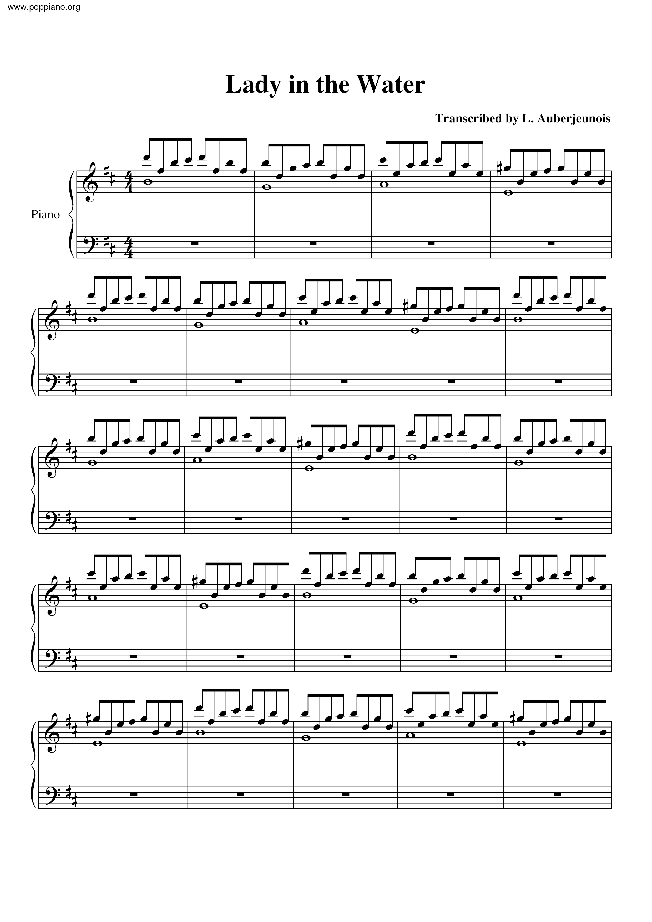 Lady In The Water Score