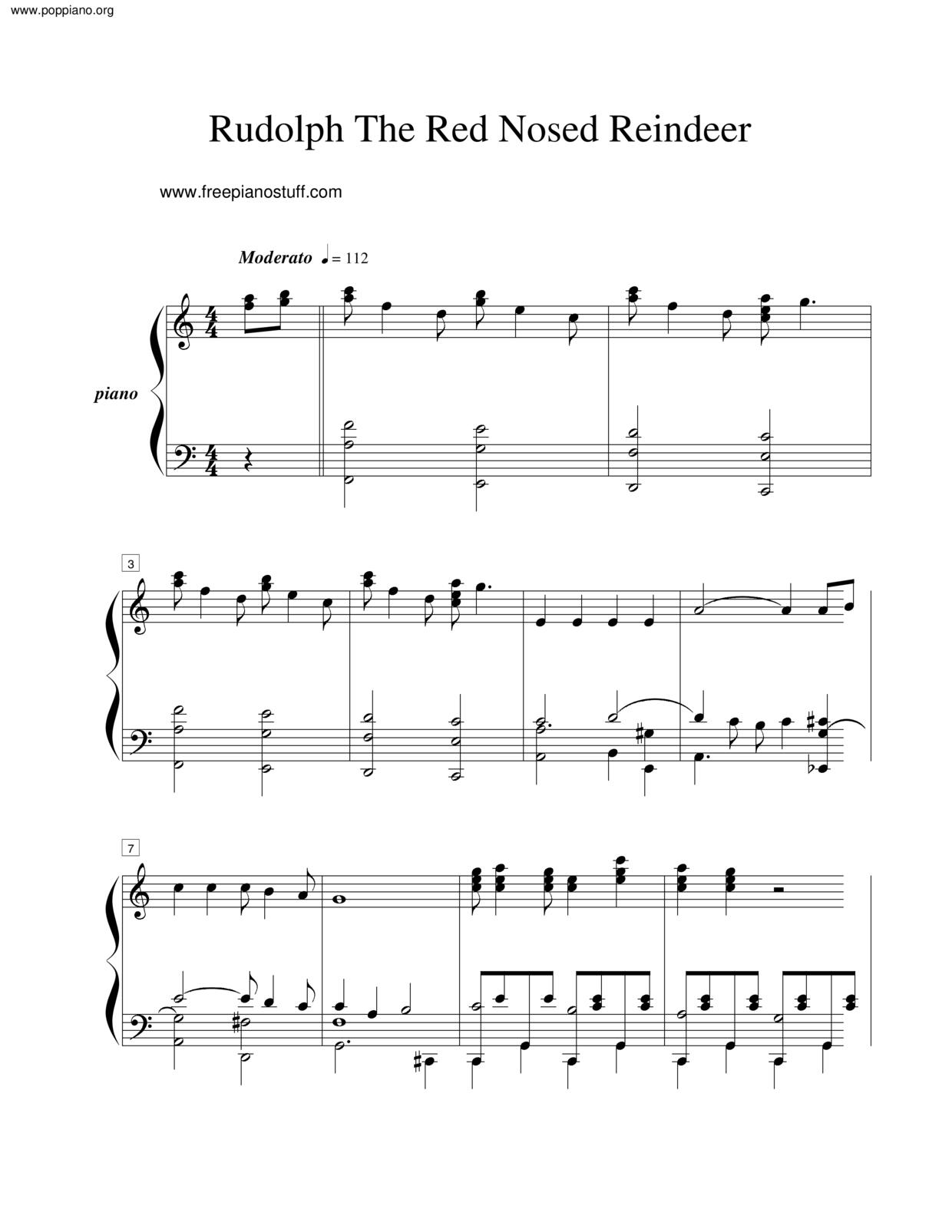 Rudolph The Red-Nosed Reindeer Score