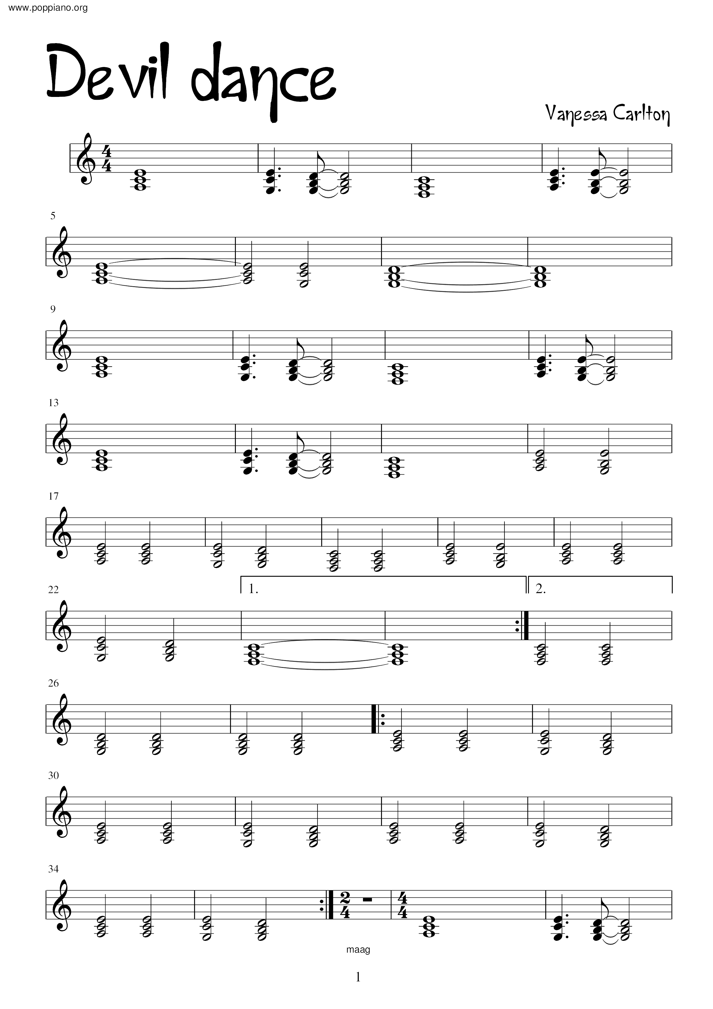 Devil Dance Score