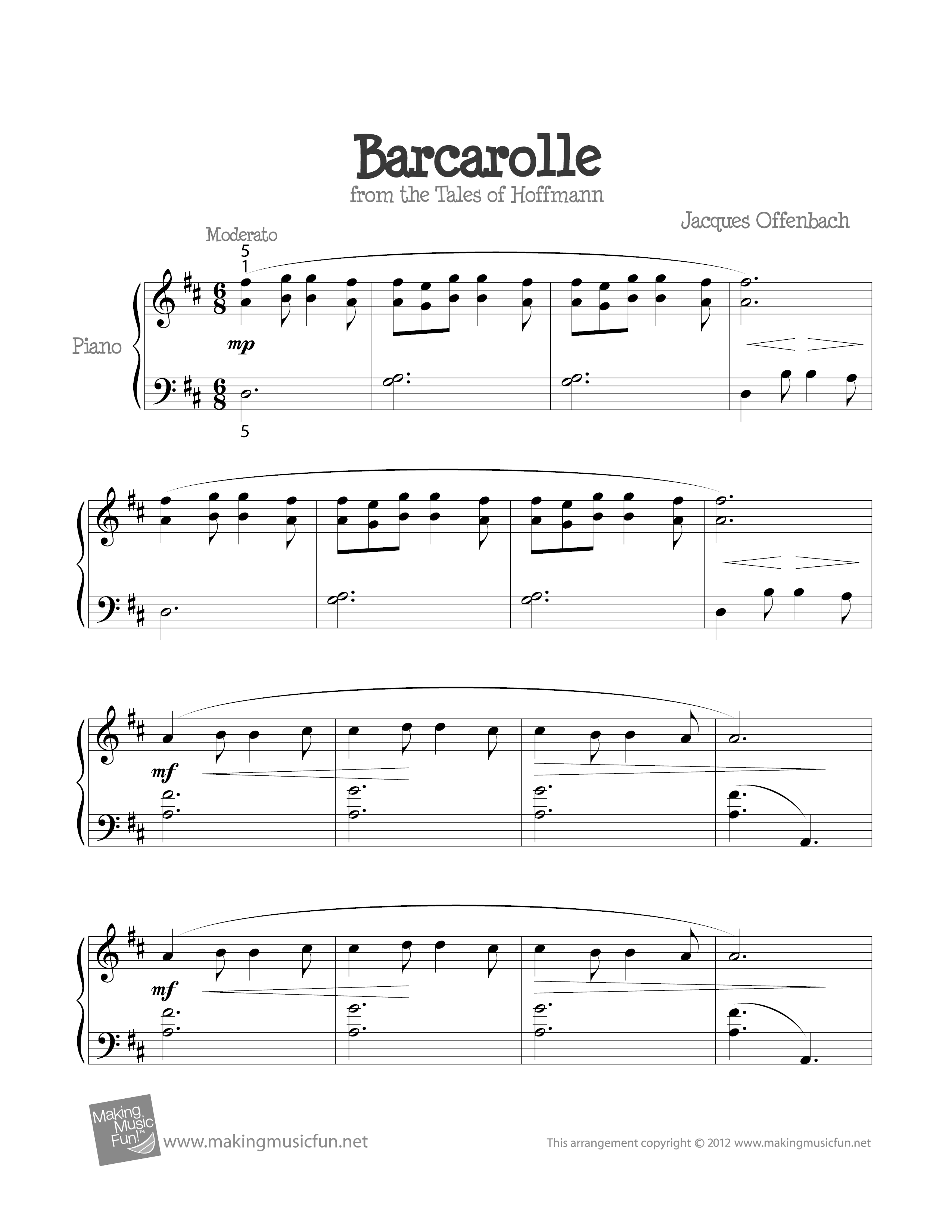 Barcarolle Score