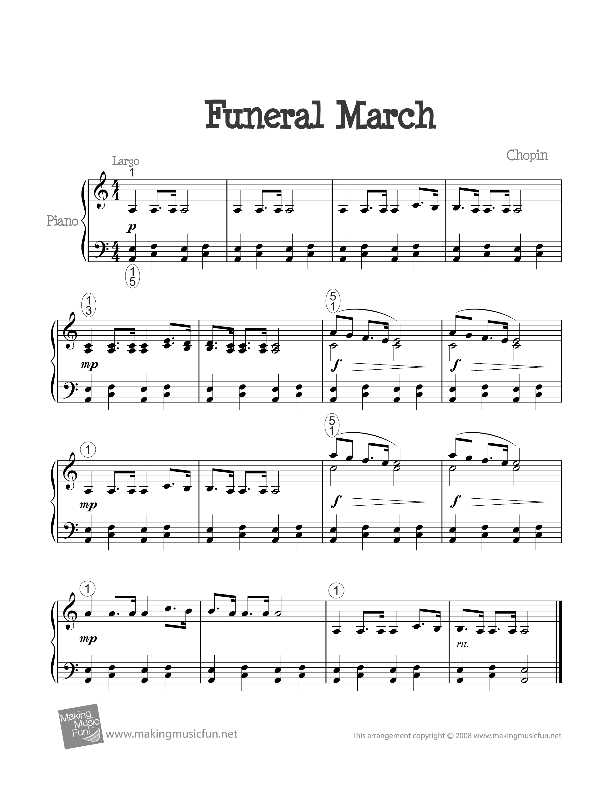 Funeral March琴譜