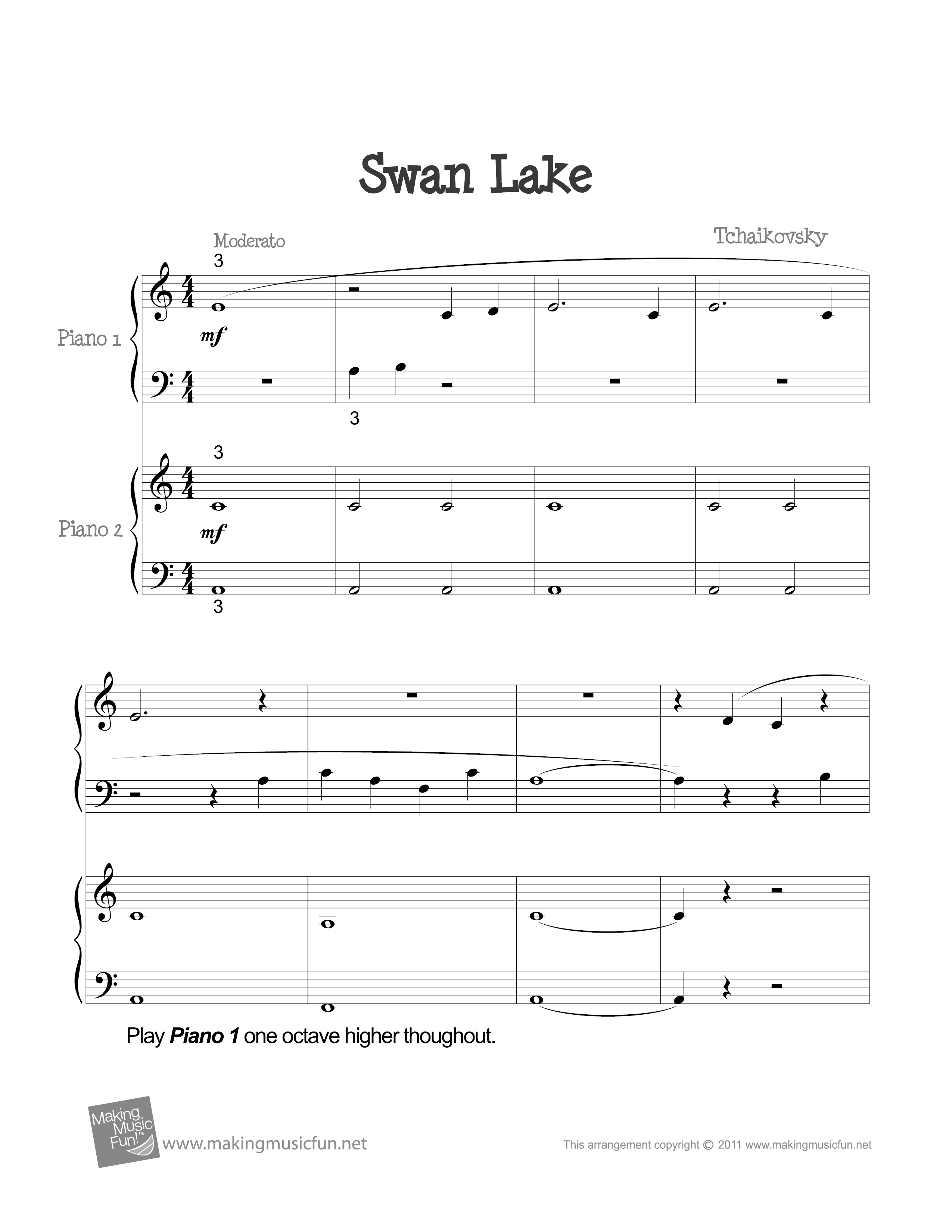 Swan Lake琴譜