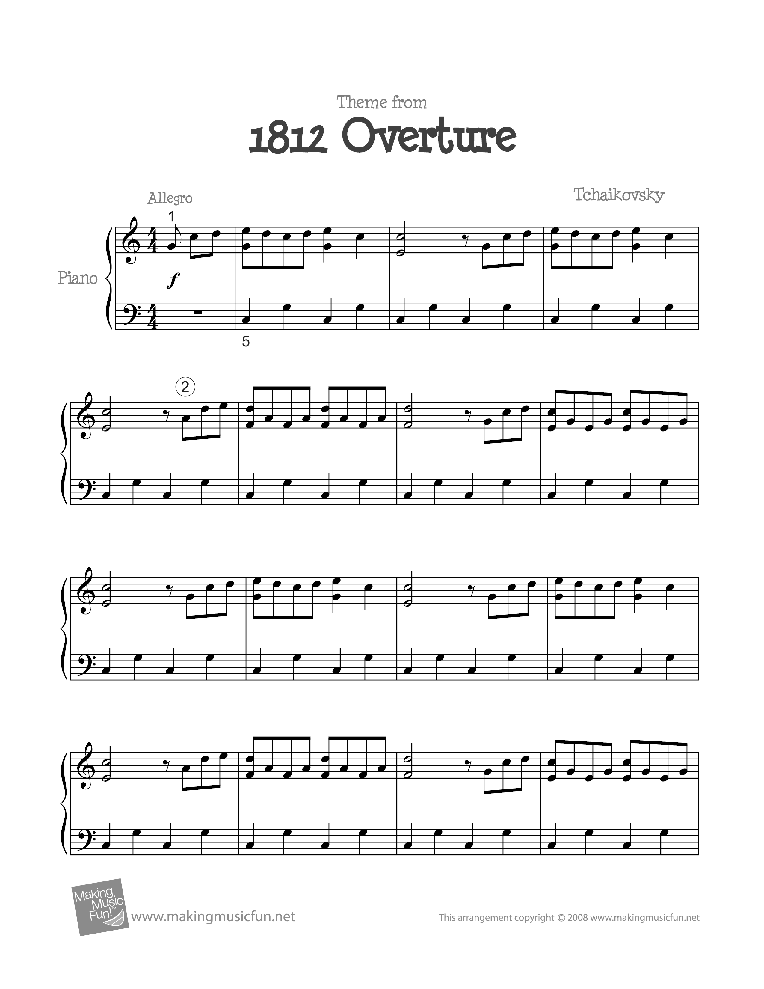 1812 Overture琴譜