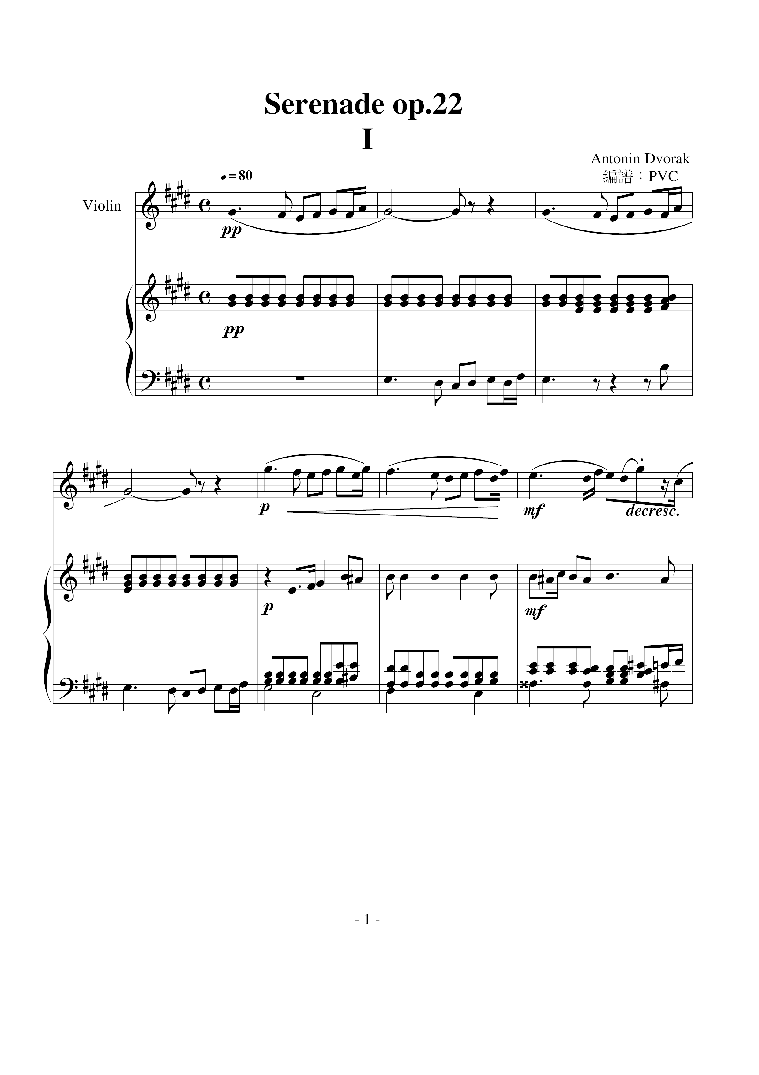 Serenade op.22 Score
