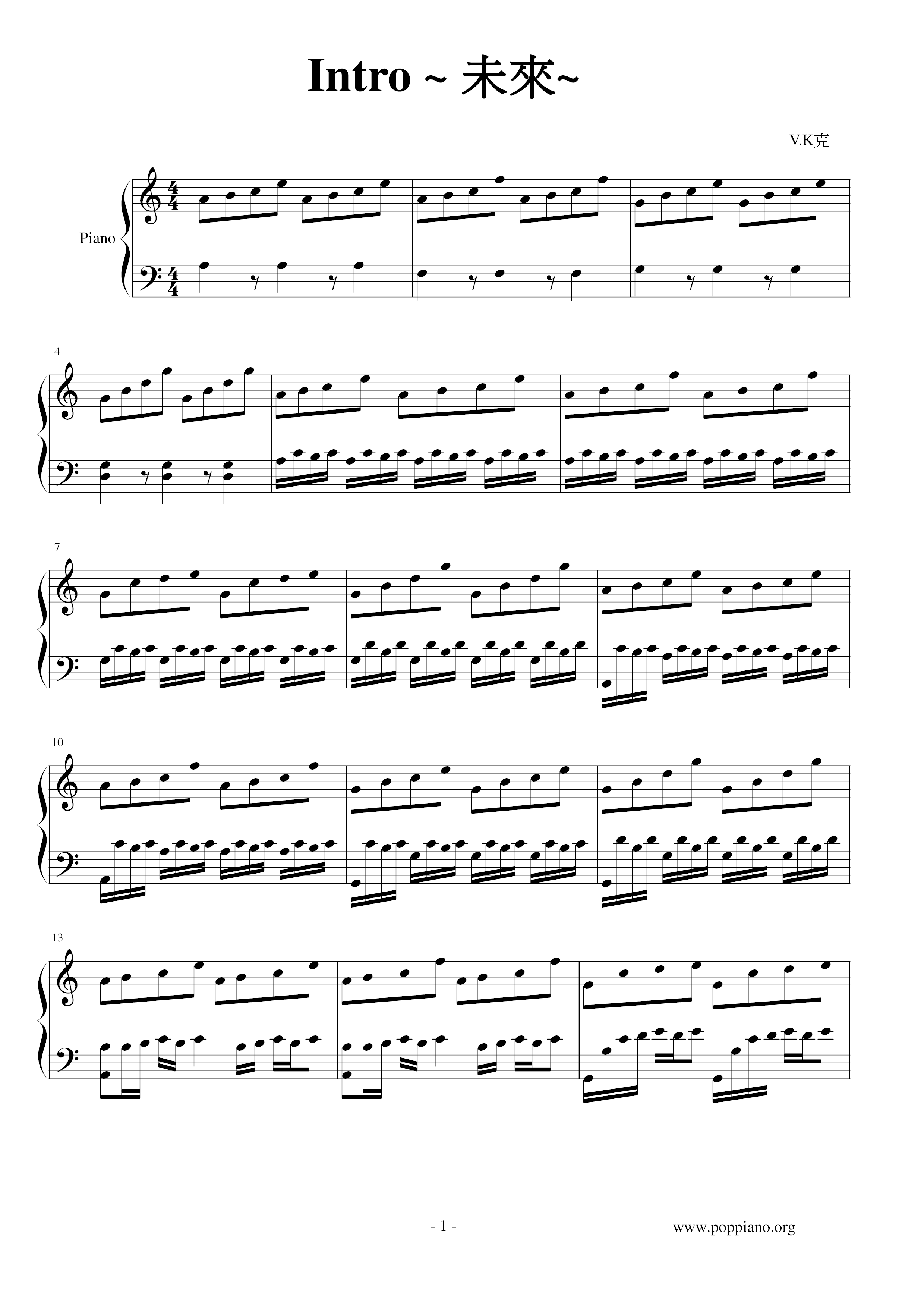 Intro ~~ Score