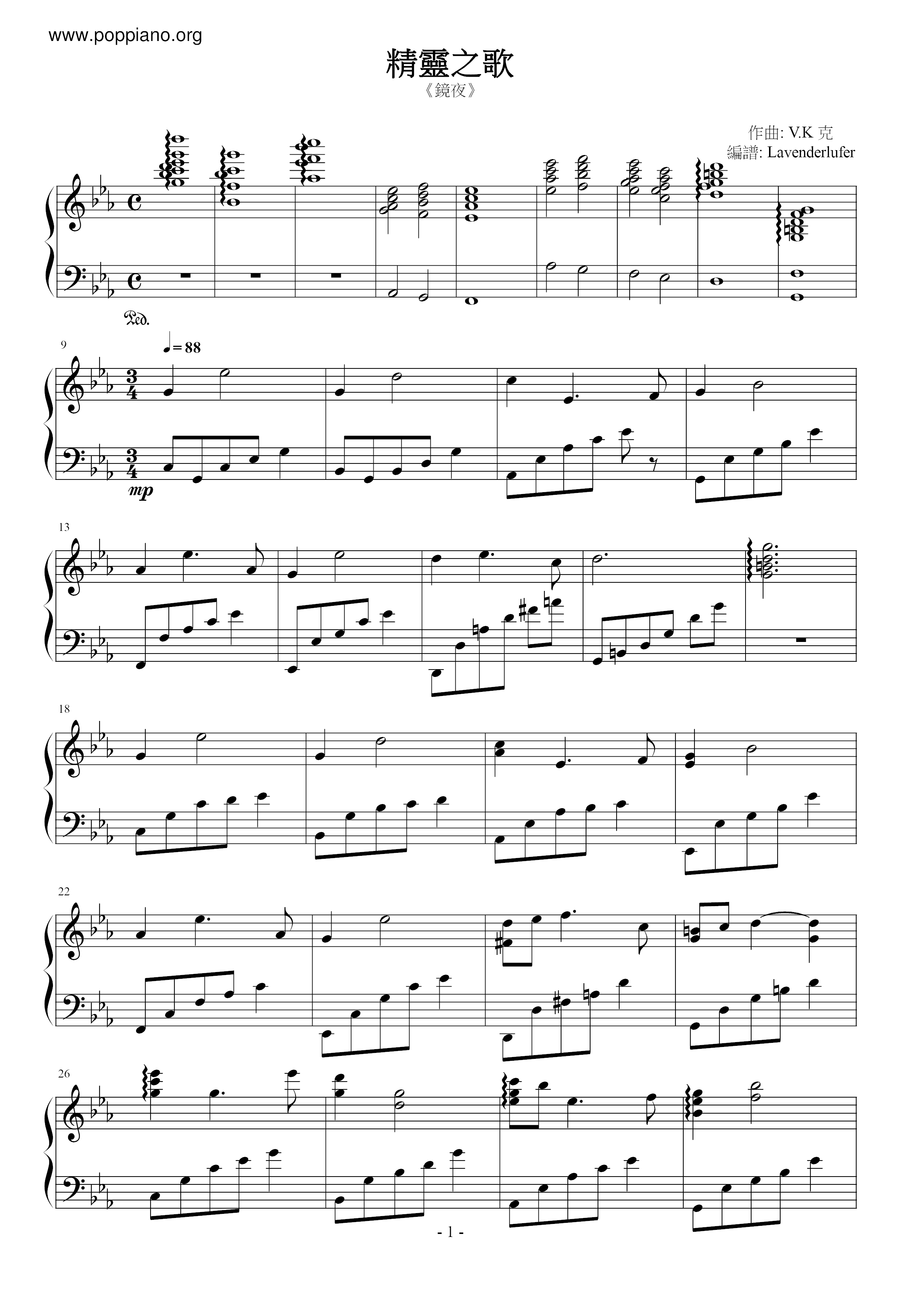 Melody Of Elves Score