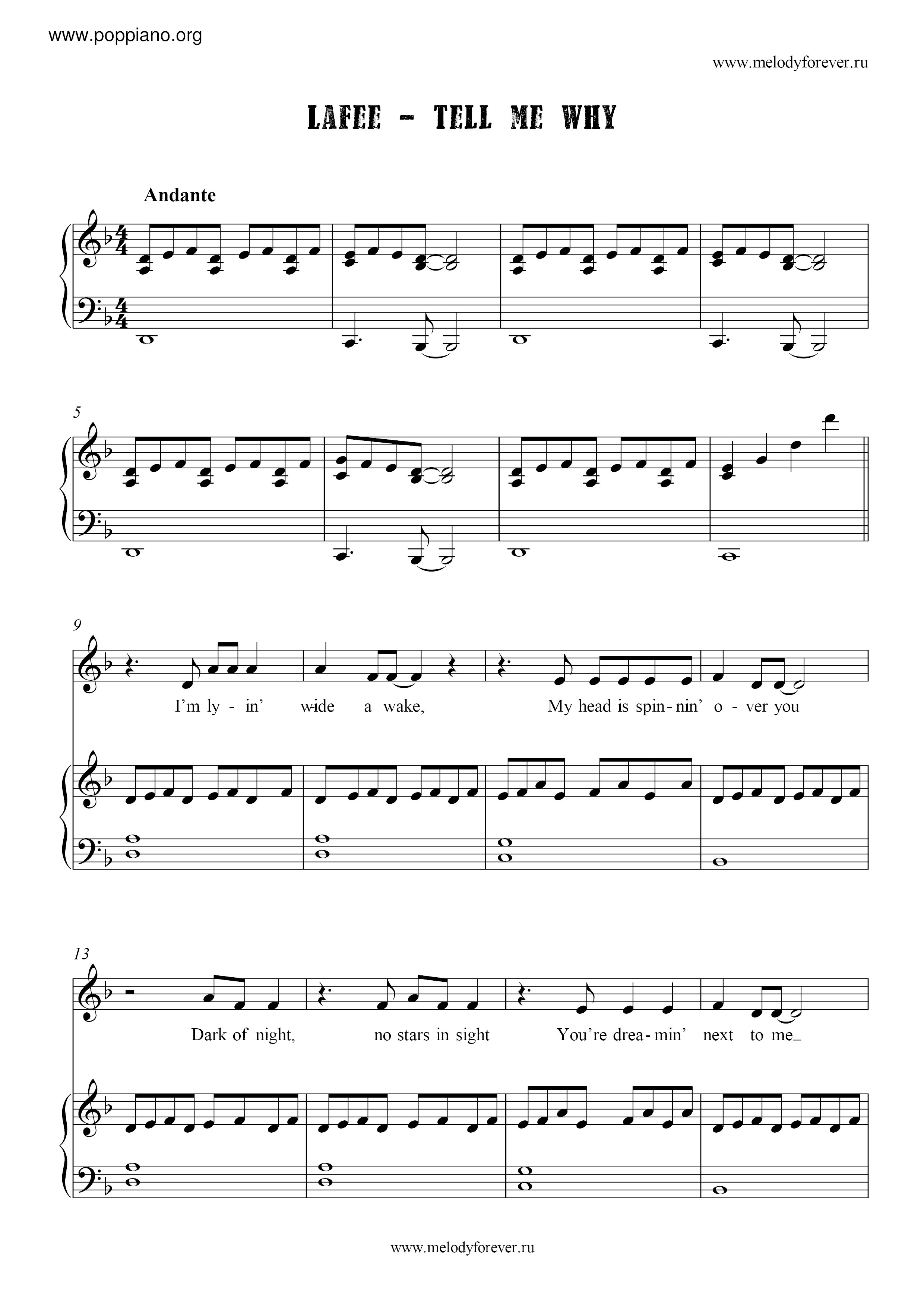 Tell Me Why (Vampire Diary Interlude) Score