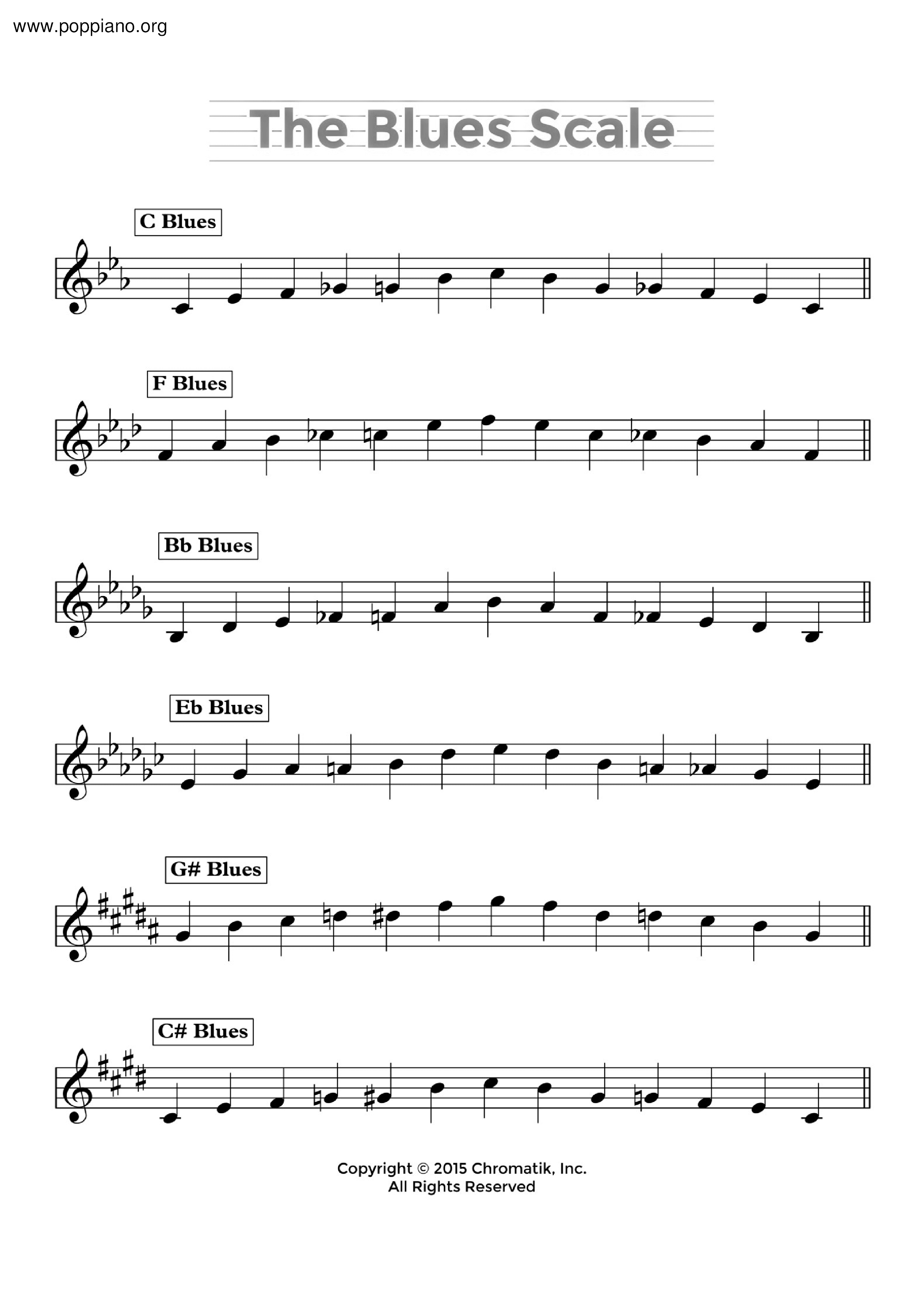The Blues Scale琴譜