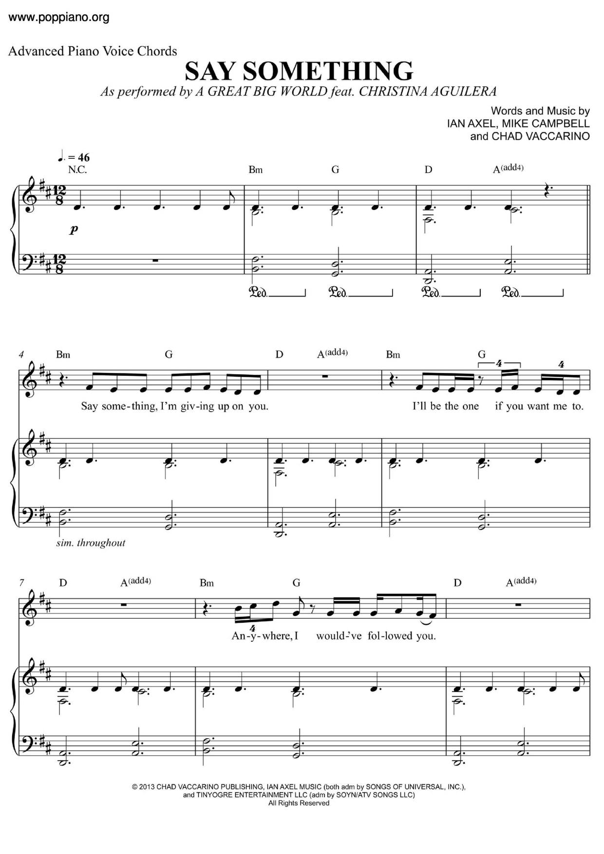 Christina Aguilera Score