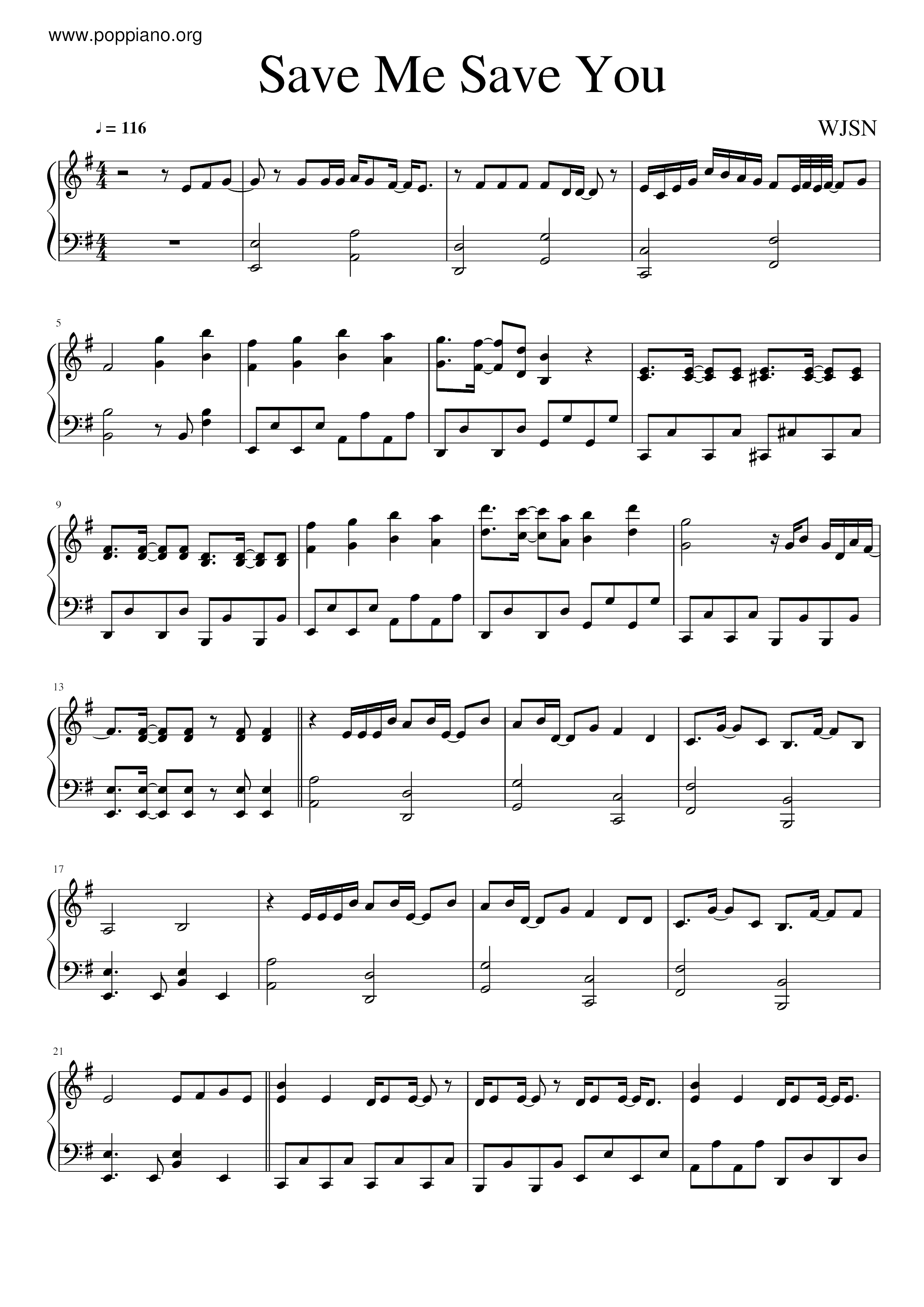 ☆ WJSN-Save Me, Save You Sheet Music Pdf, - Free Score Download ☆