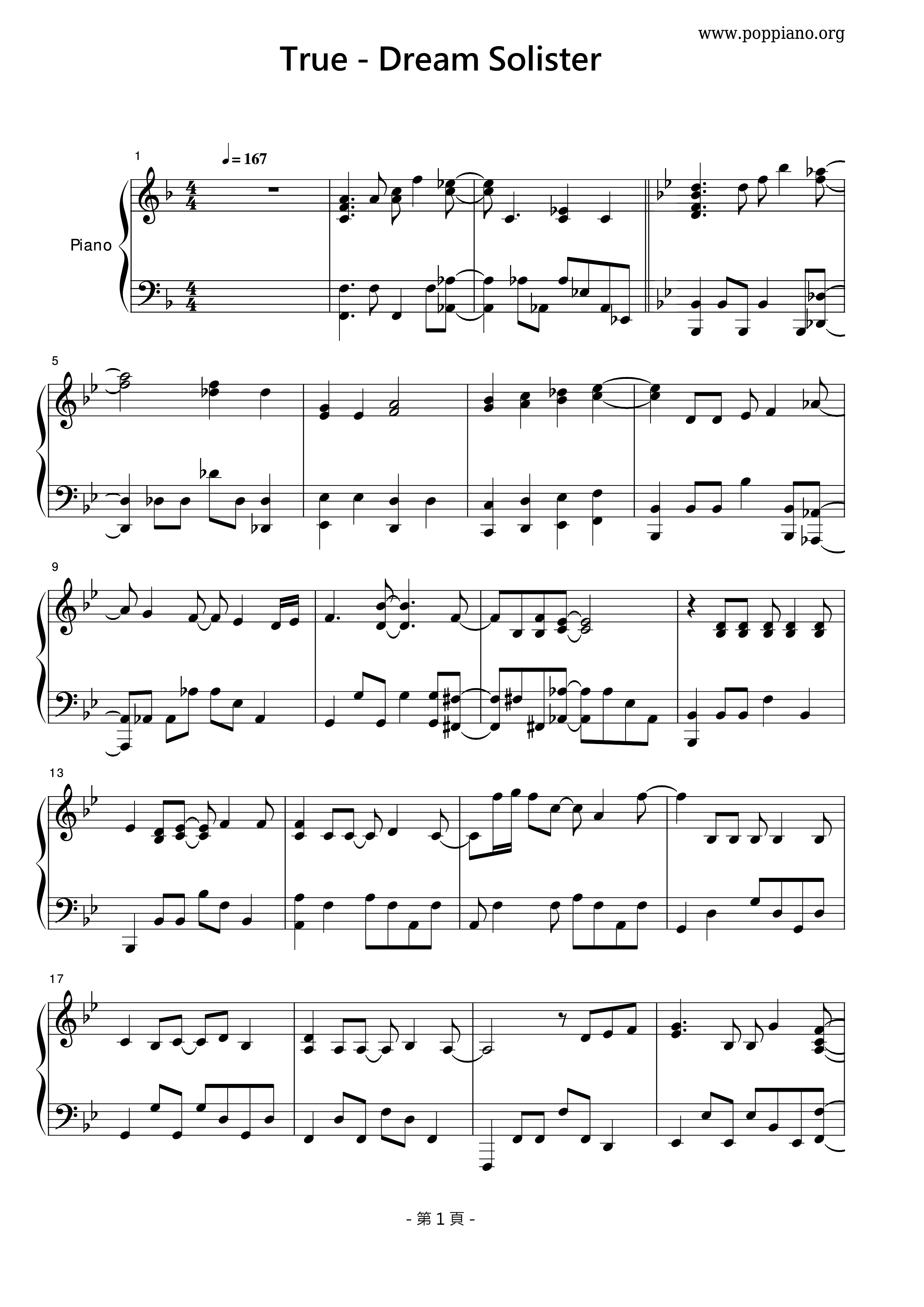 Dream Solister Score