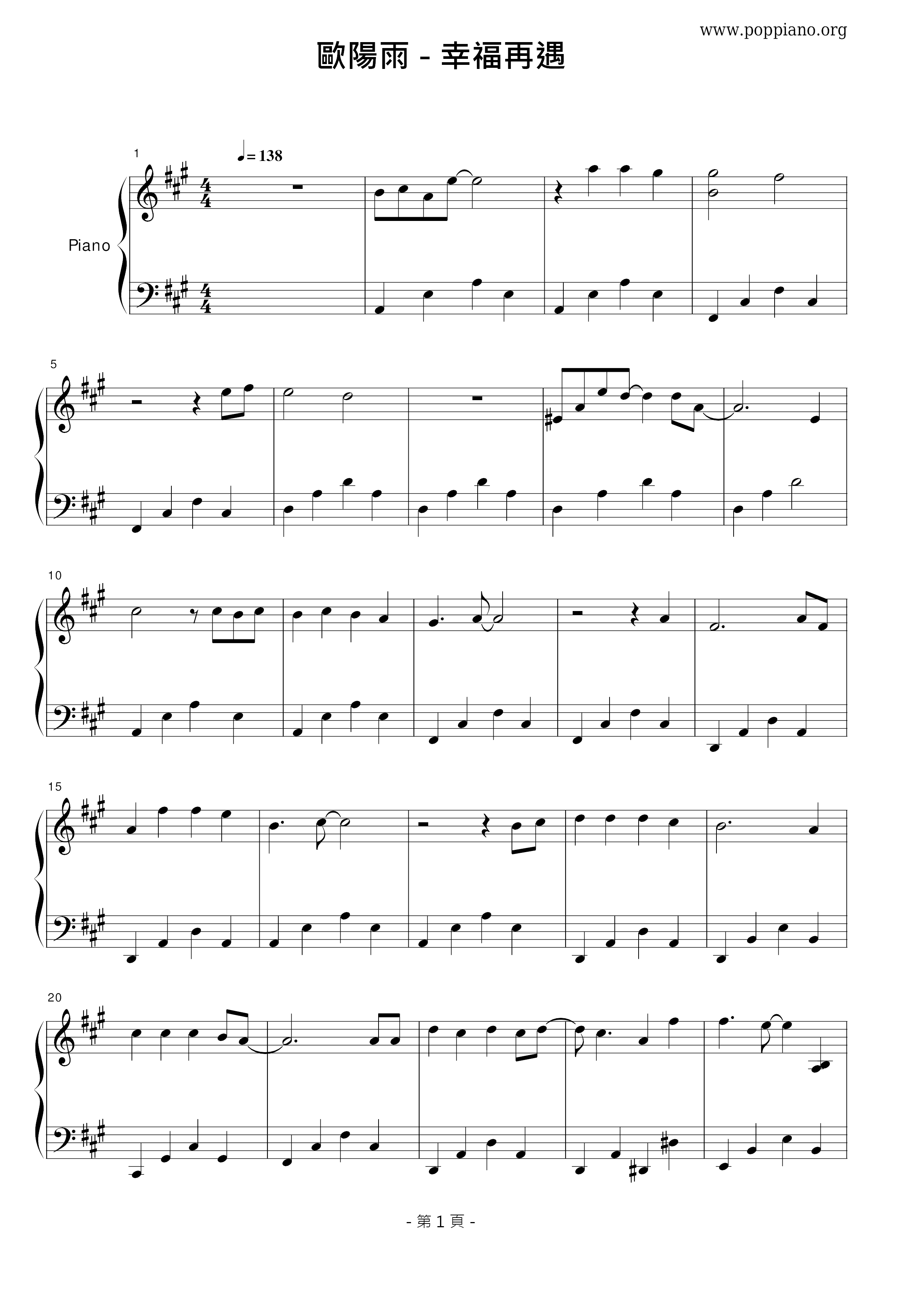 Happy Reunion Score