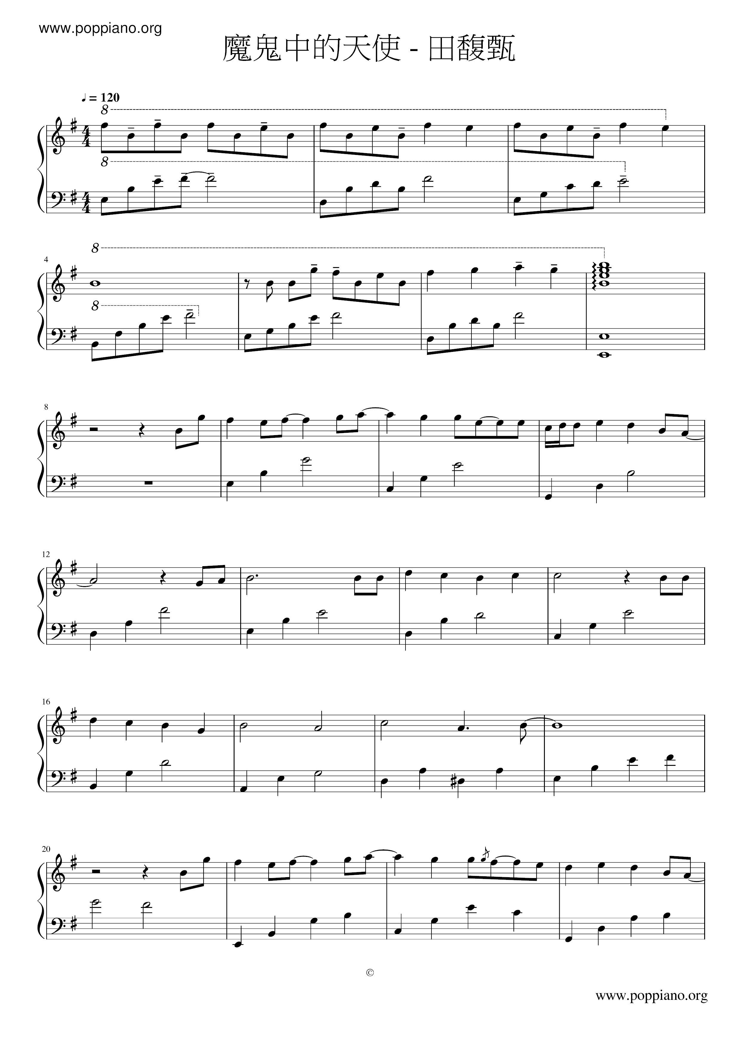 Angel In The Devil Score