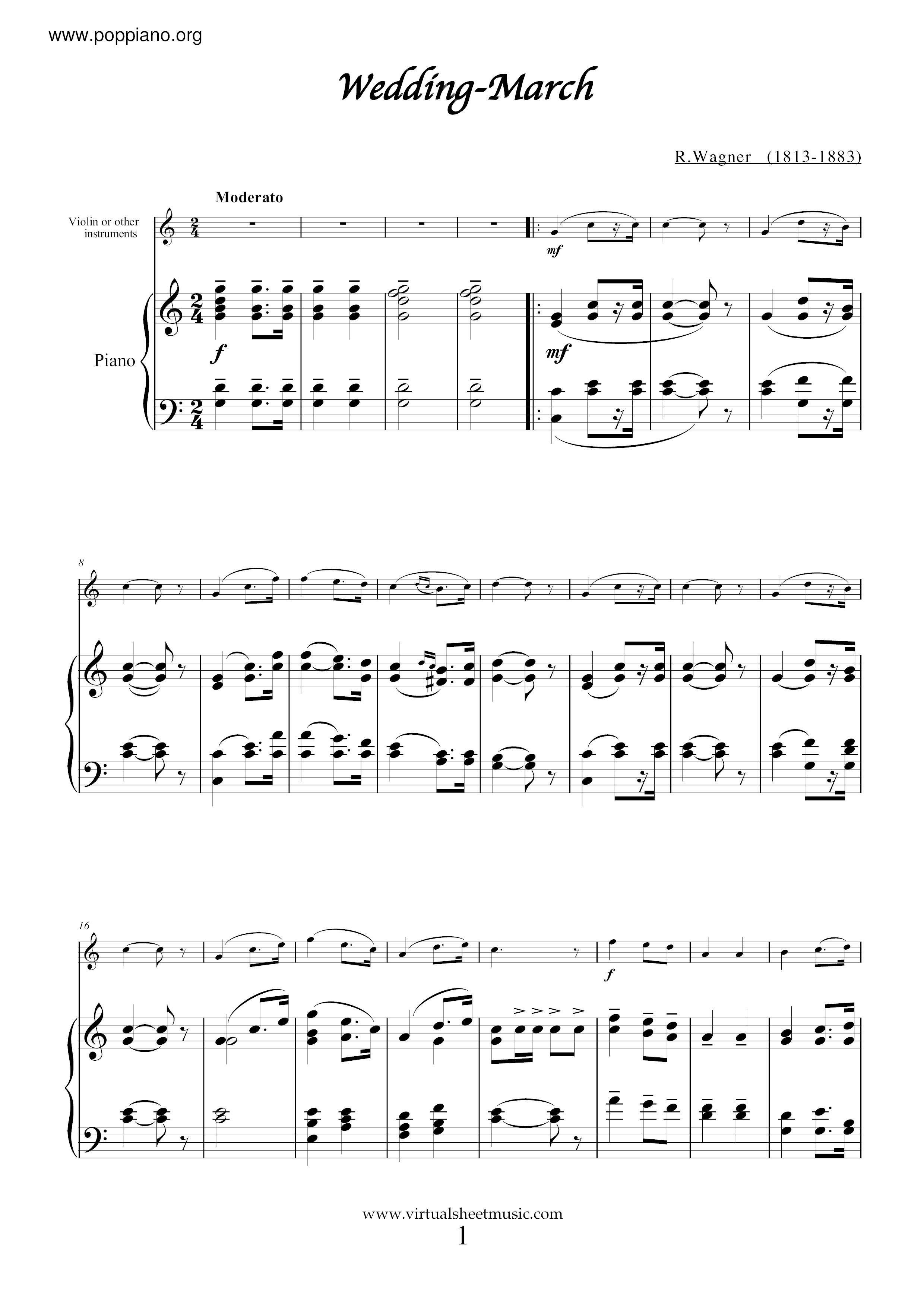 Wagner Wedding March pdf Wagner Wedding March pdf