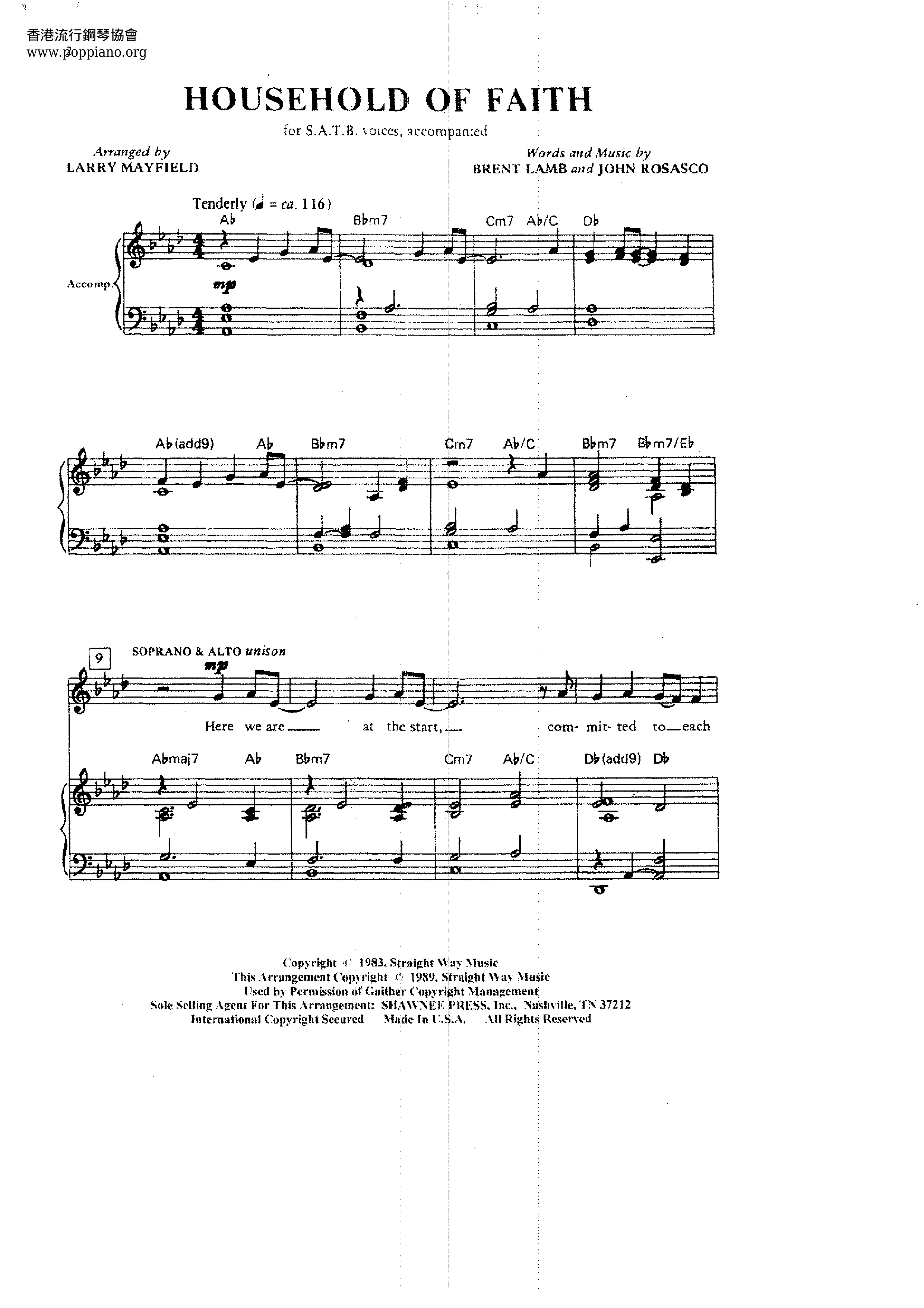 Household of Faith Score