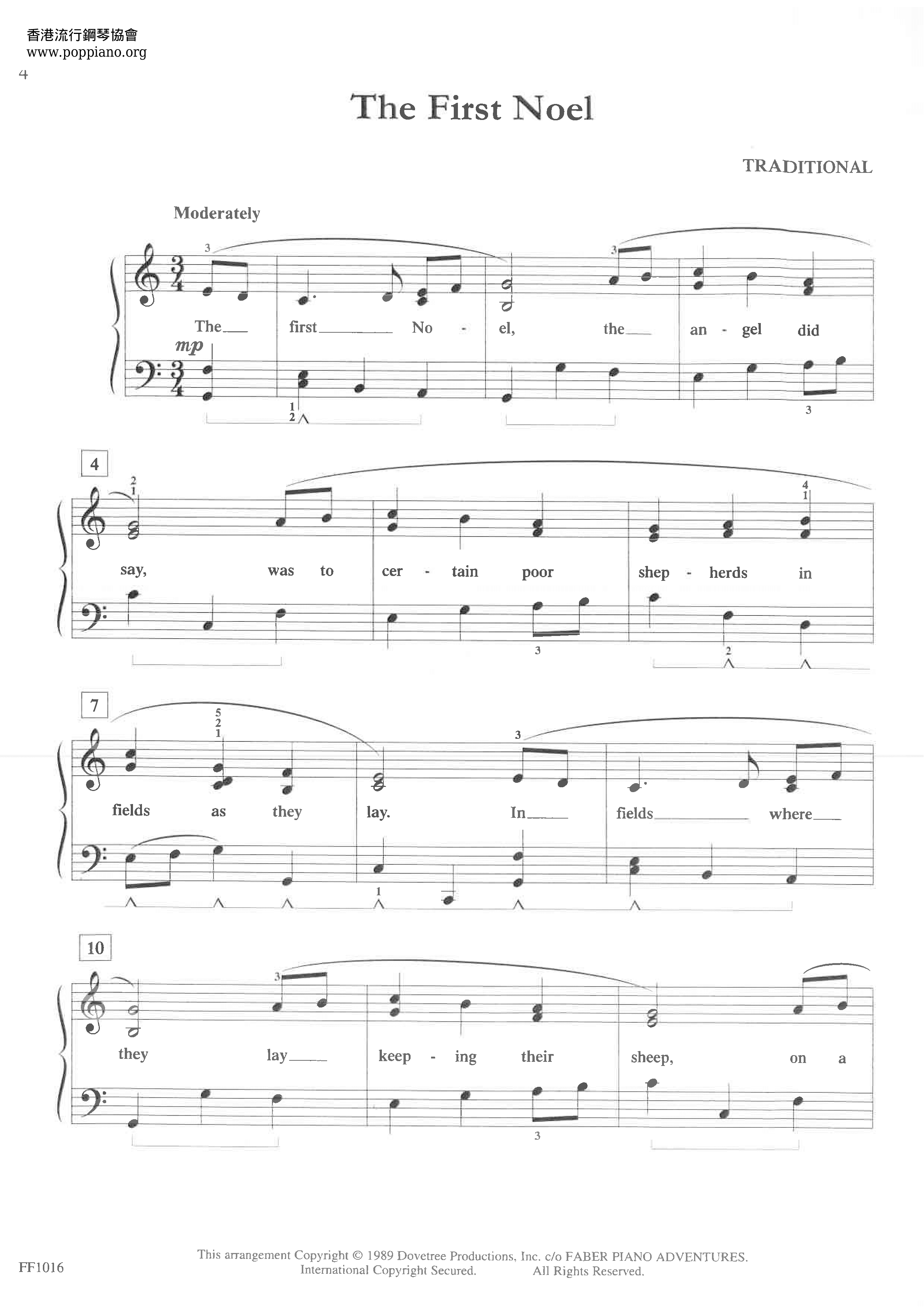 The First Noel Score