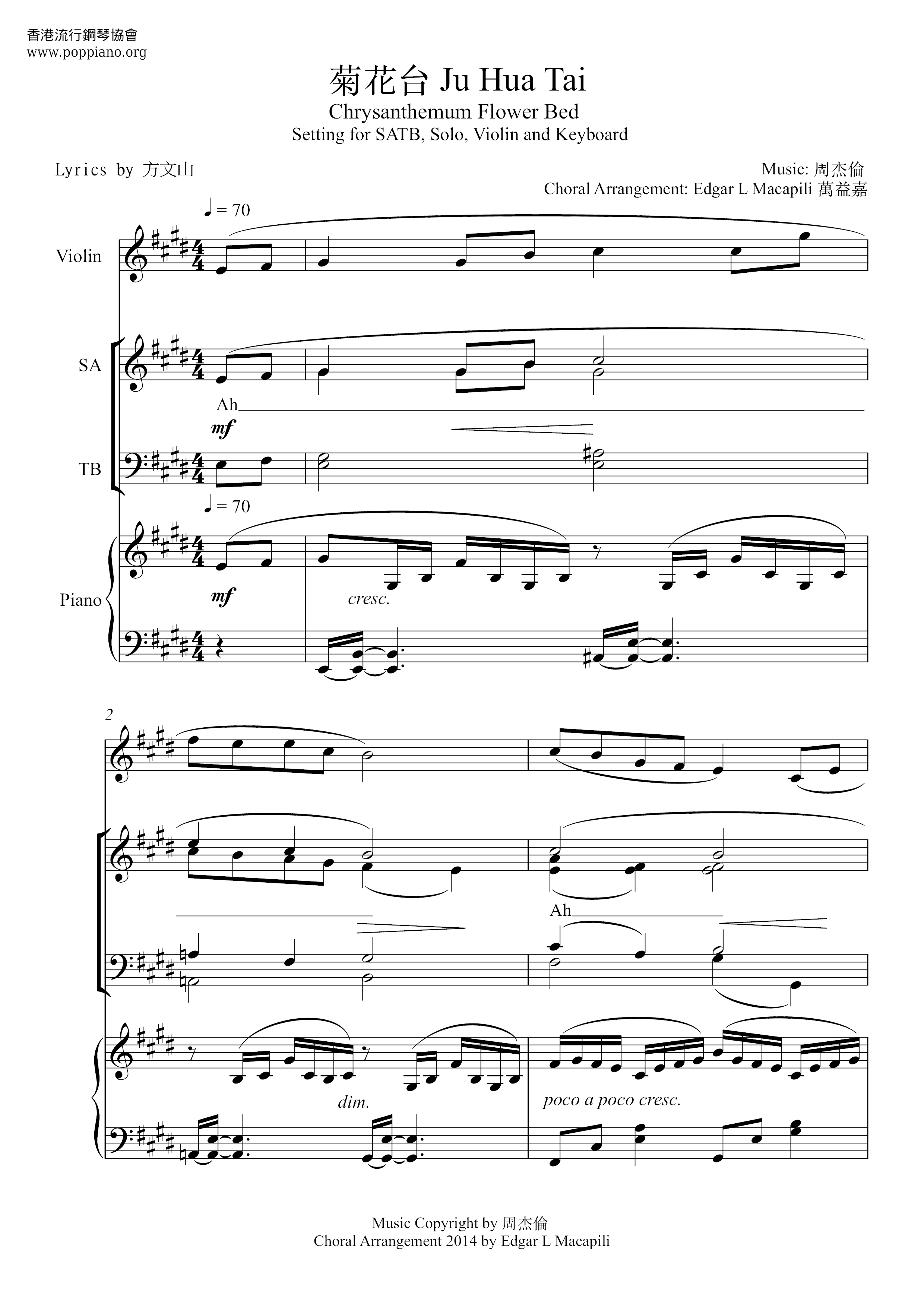 Chrysanthemum Terrace Score