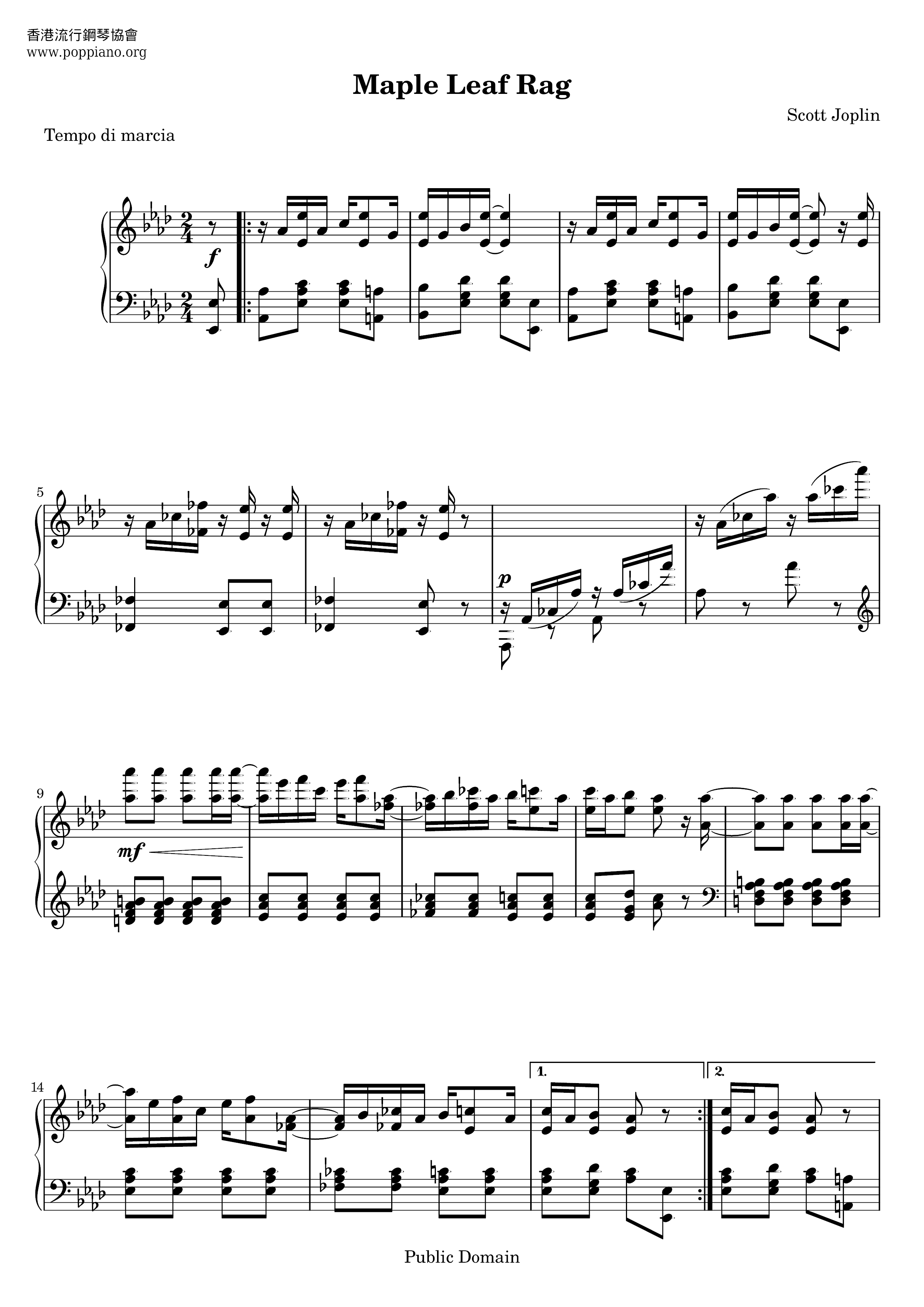 Maple Leaf Rag琴谱