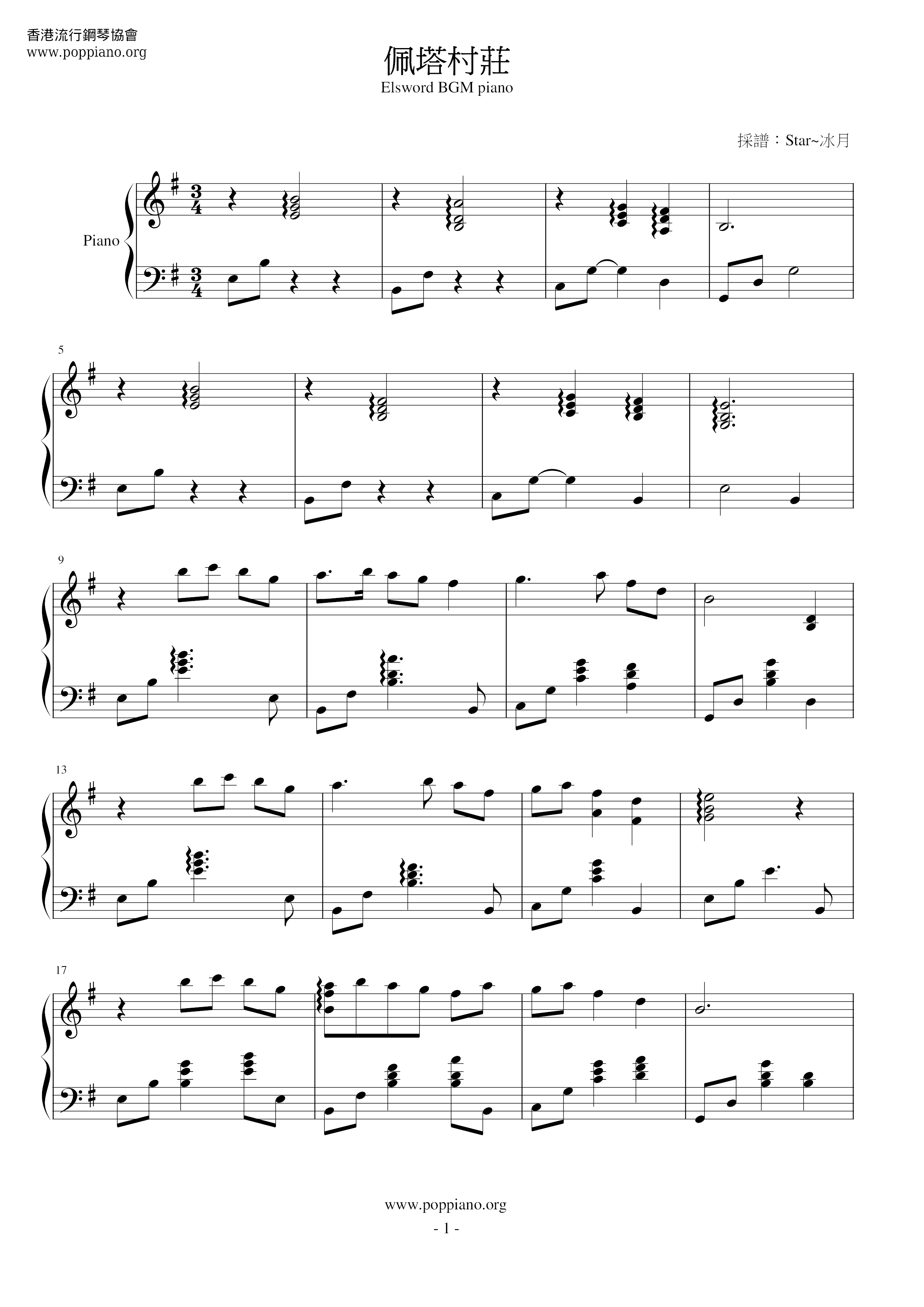 Peta Village (Elsword Of Elsword) Score