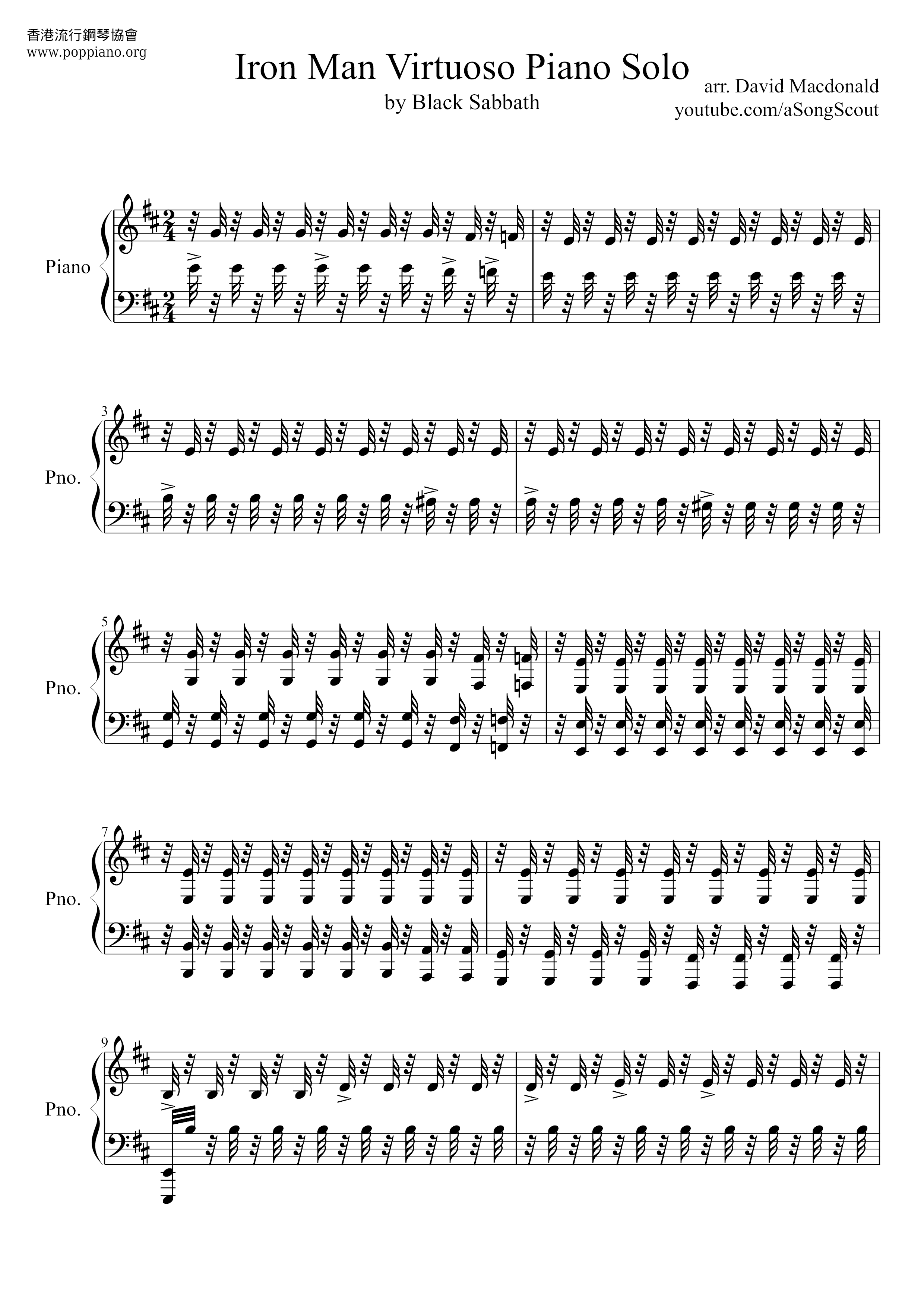 Iron Man Virtuoso Score