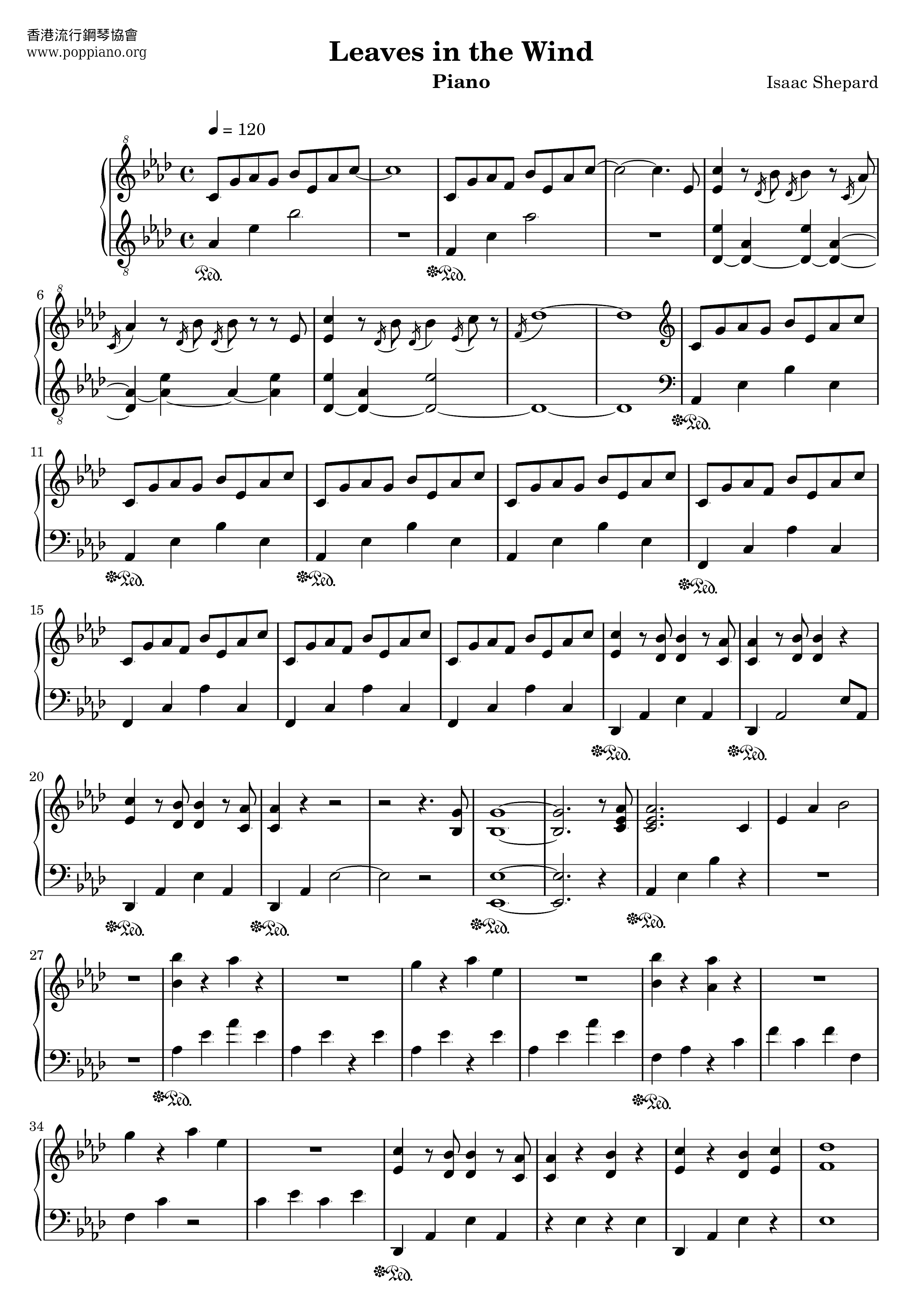 Leaves In The Wind Score