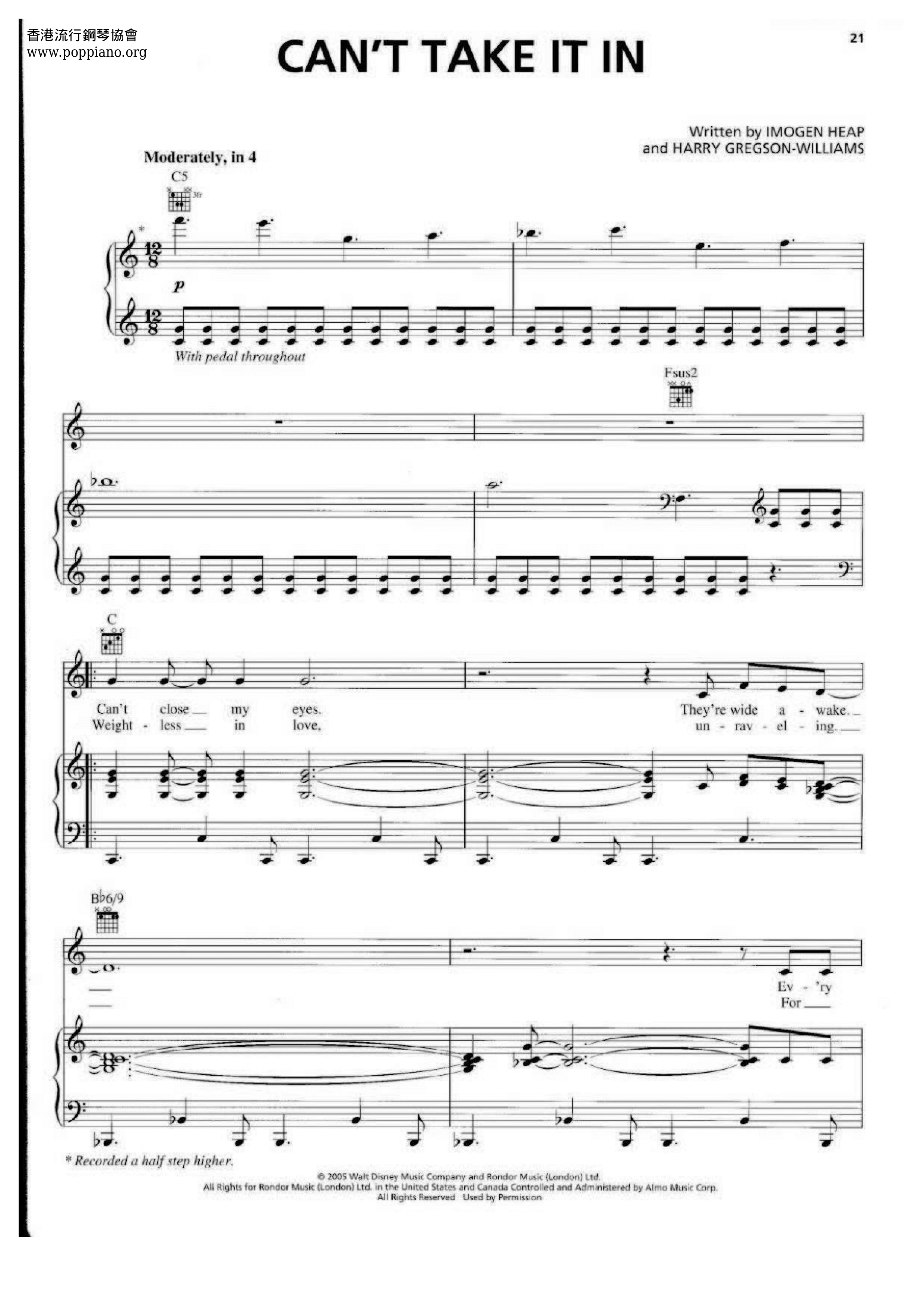 Imogen Heap - Hide and Seek - Piano Cover / Piano Sheet Music (PDF  Download) 