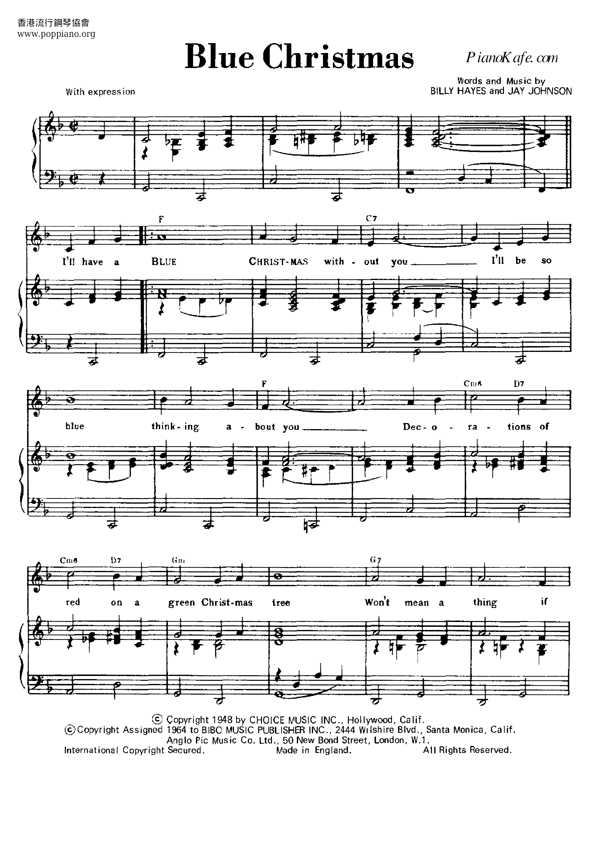 elvis-presley-blue-christmas-sheet-music-pdf-free-score-download