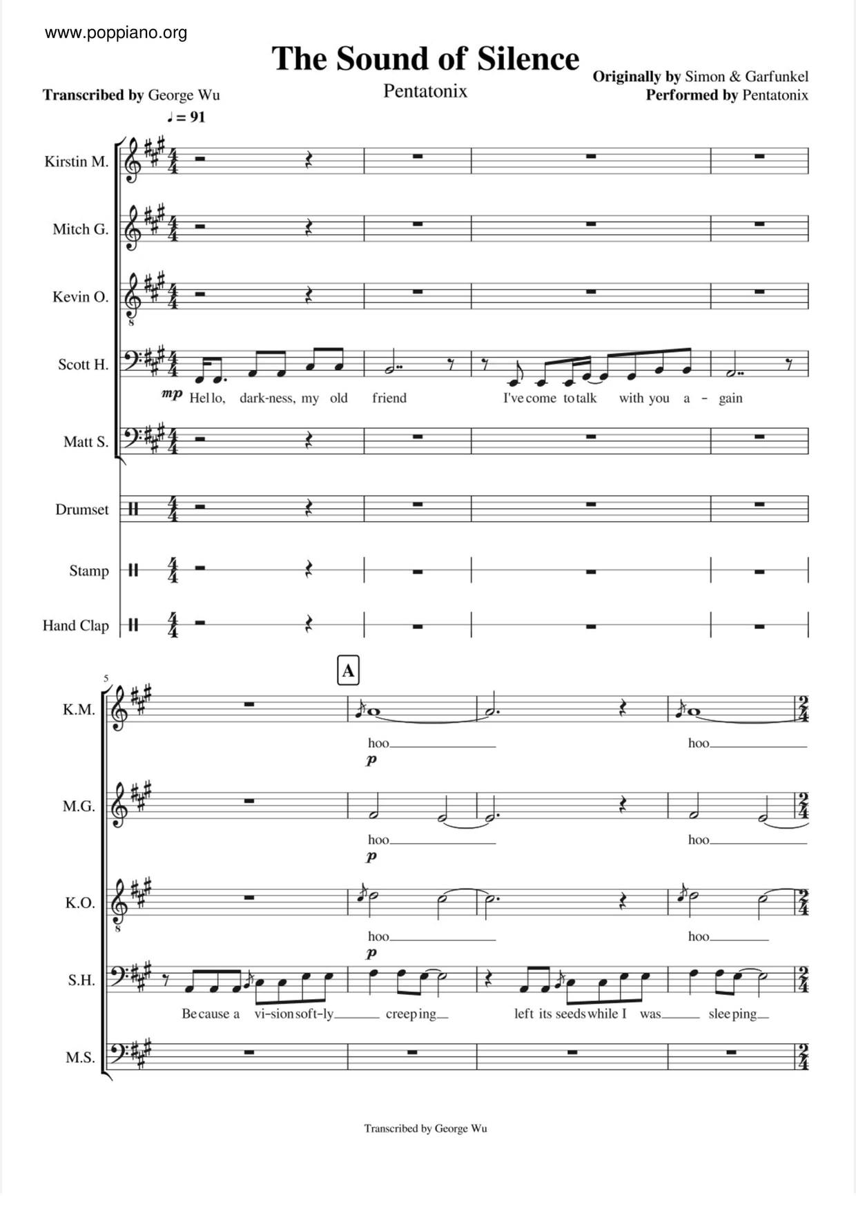 The Sound Of Silence Score