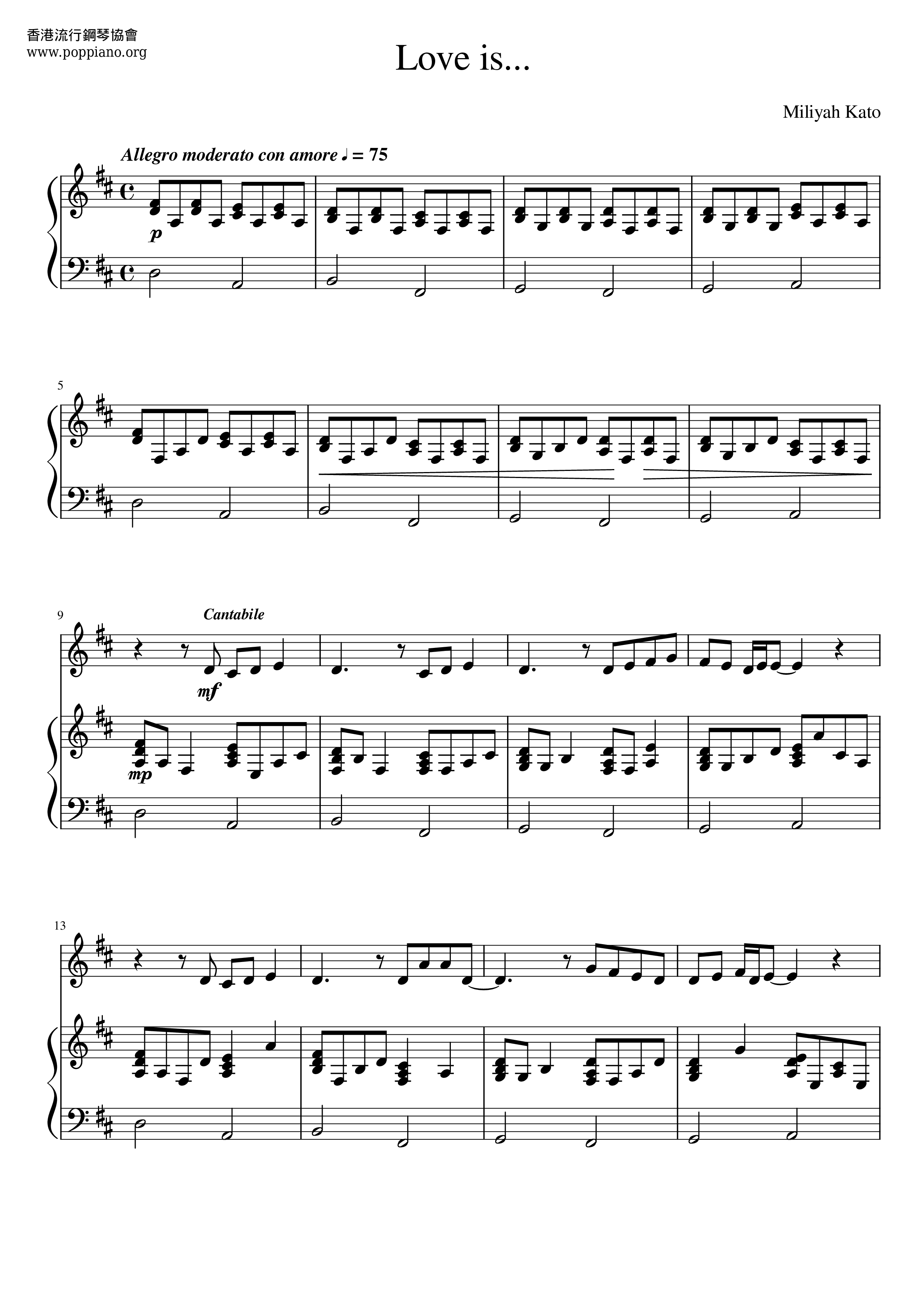 Love Is ... Score