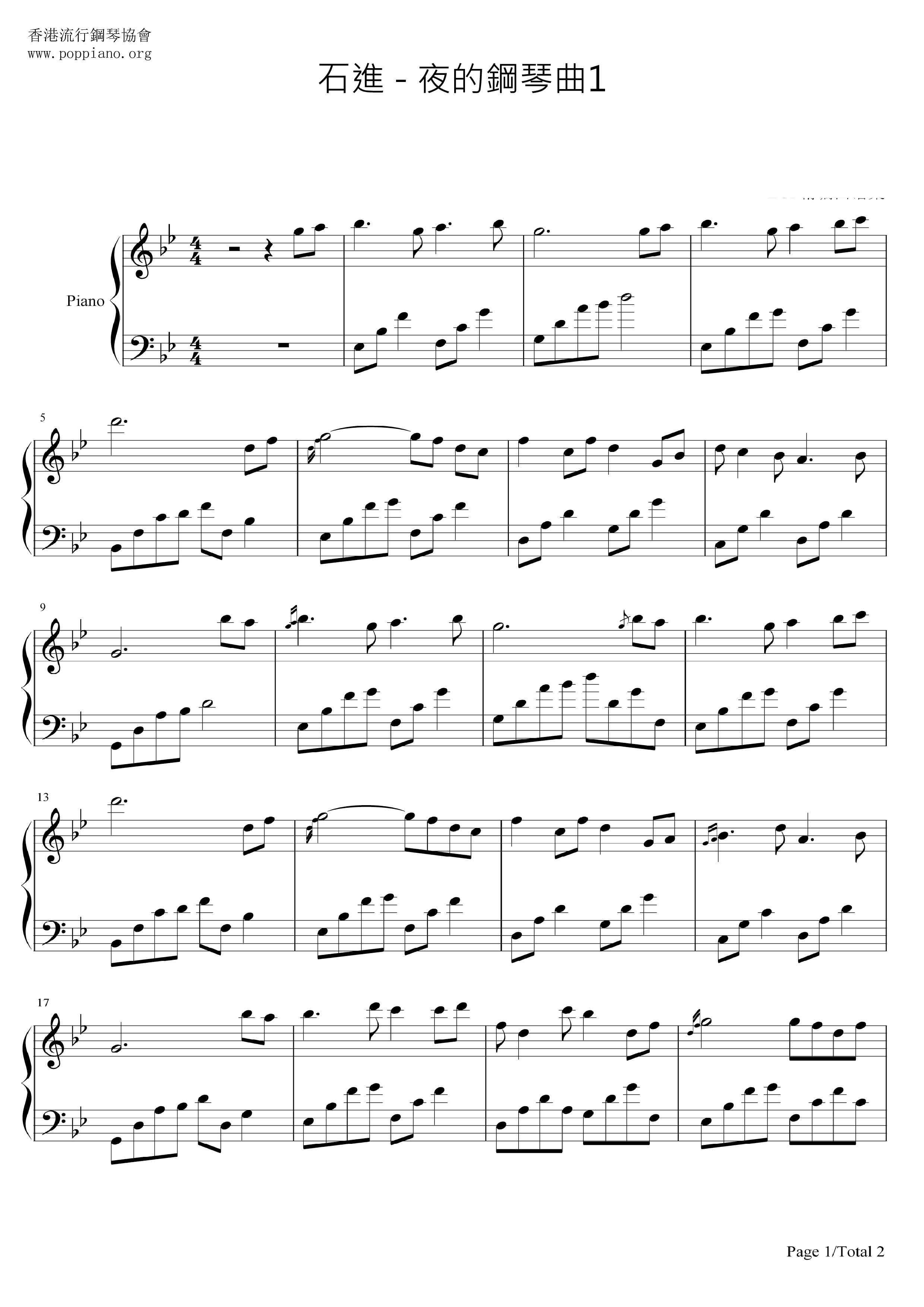 Melody Of The Night 1 Score