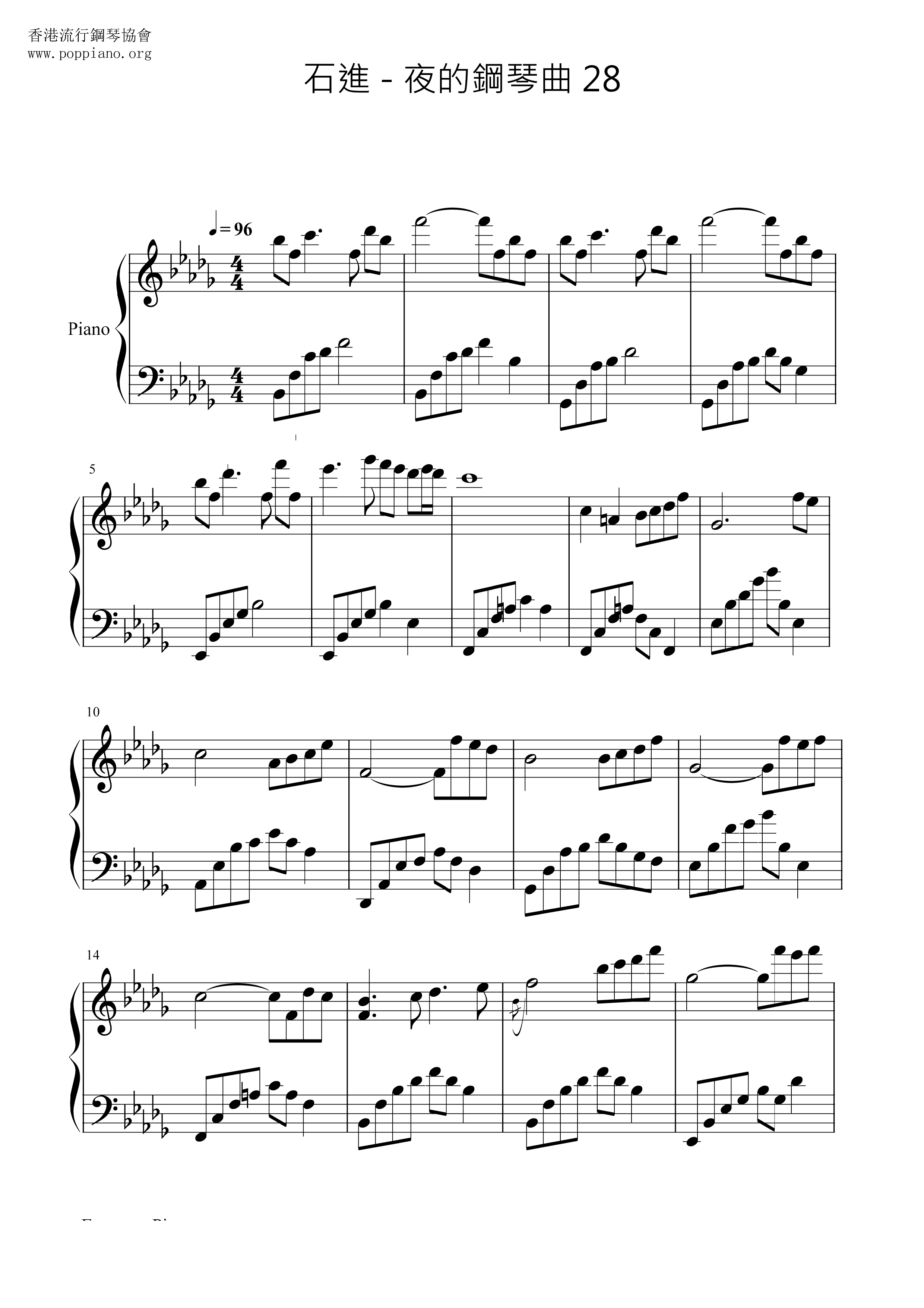 Melody Of The Night 28 Score