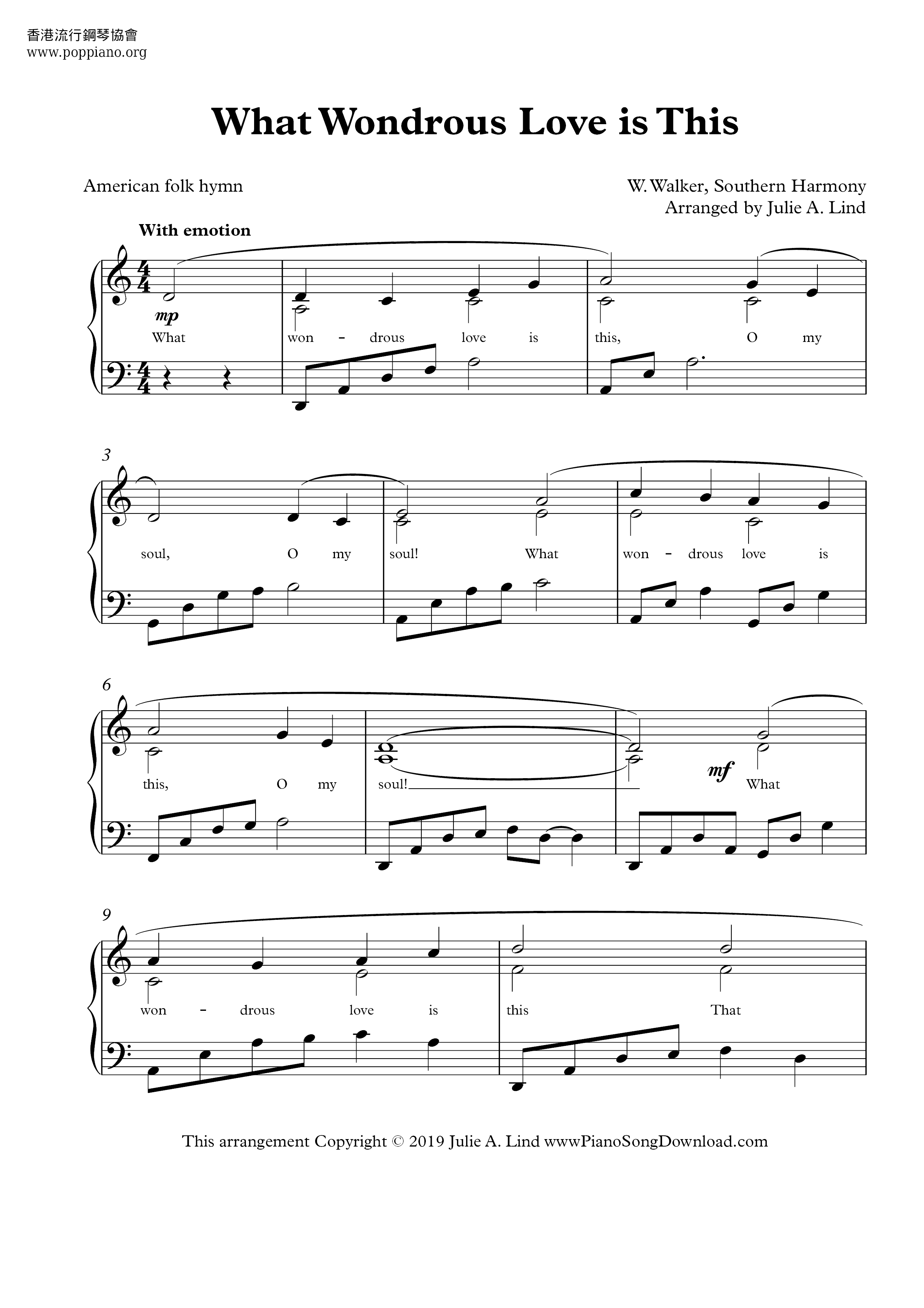 What Wondrous Love Is This Score