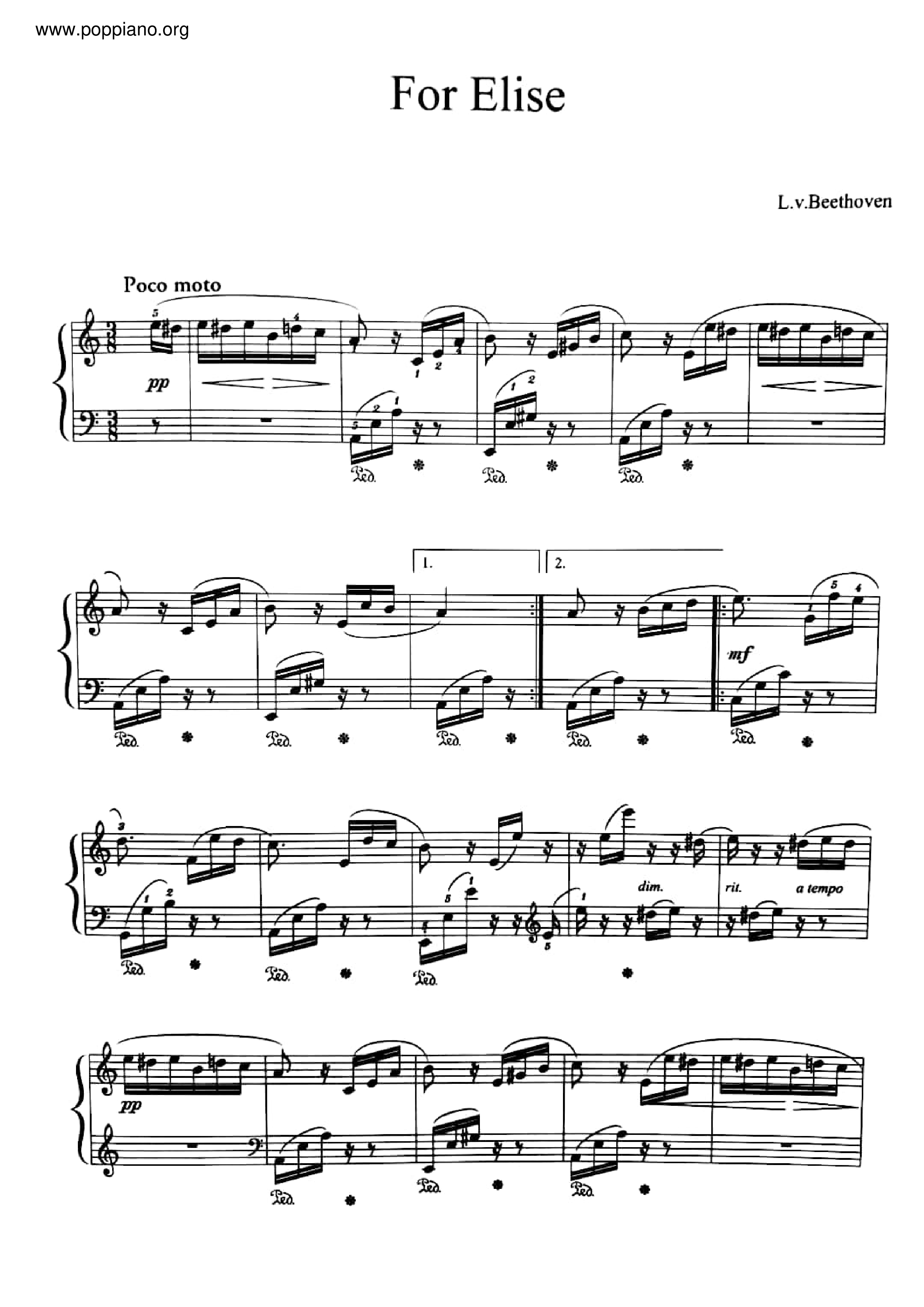 Fur Elise Score