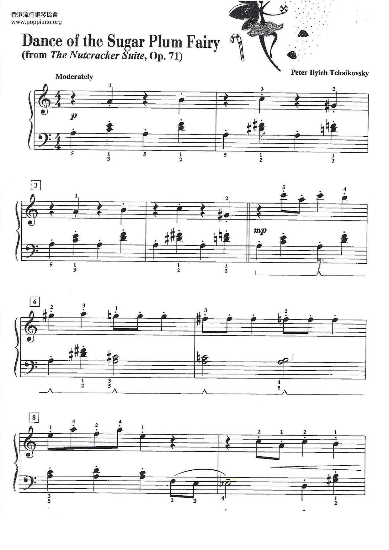 Nutcracker Suite, Op. 71a: 2b. Dance of the Sugar-Plum Fairy琴谱