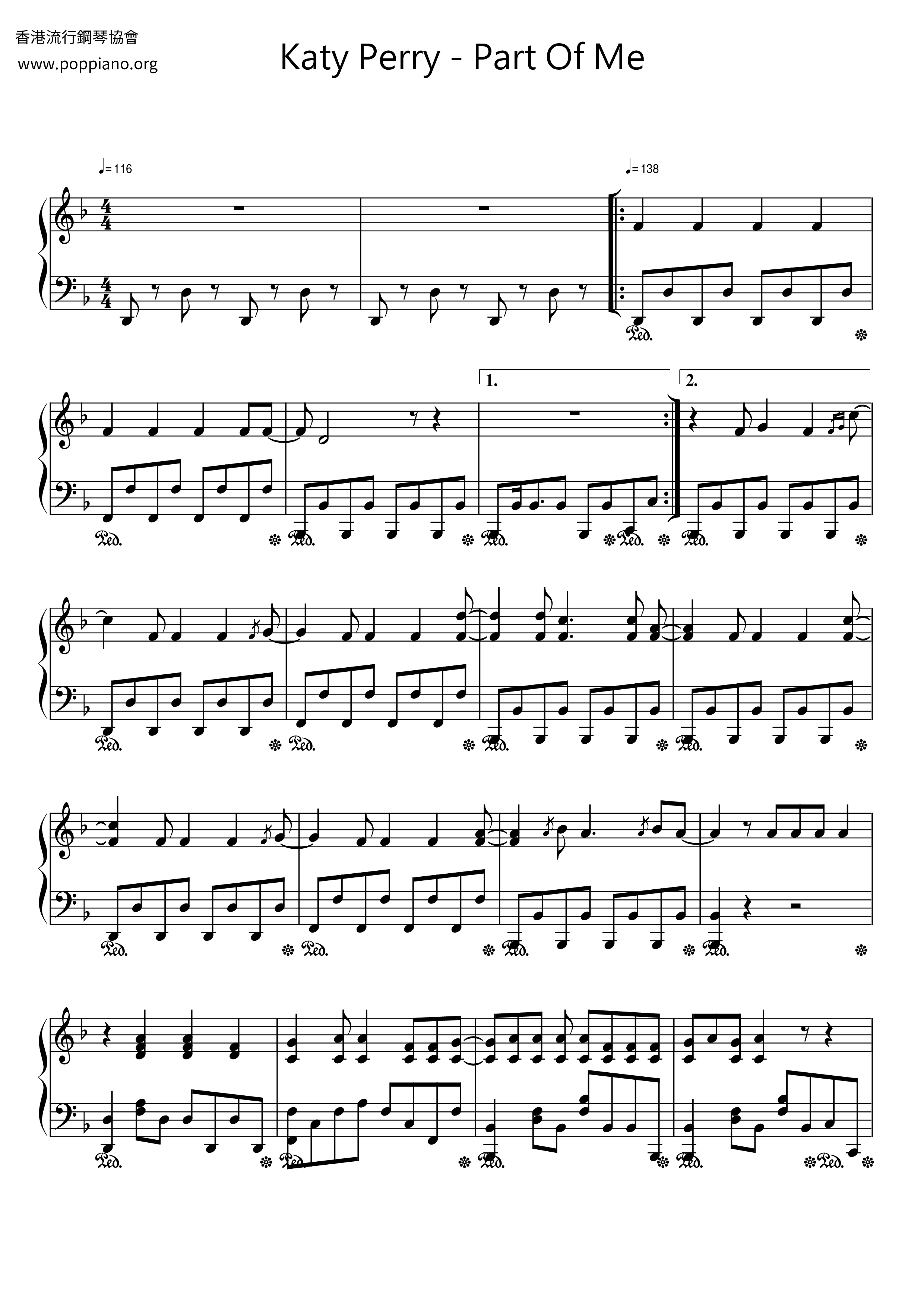 Part Of Meピアノ譜