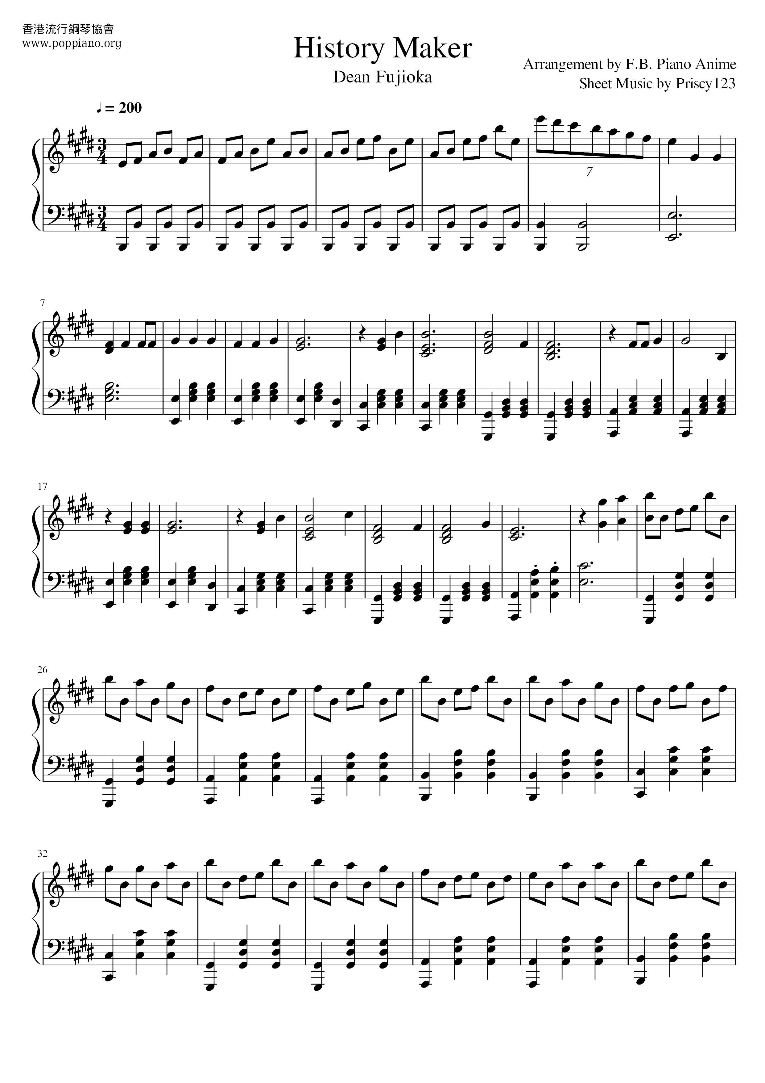 History Maker Score