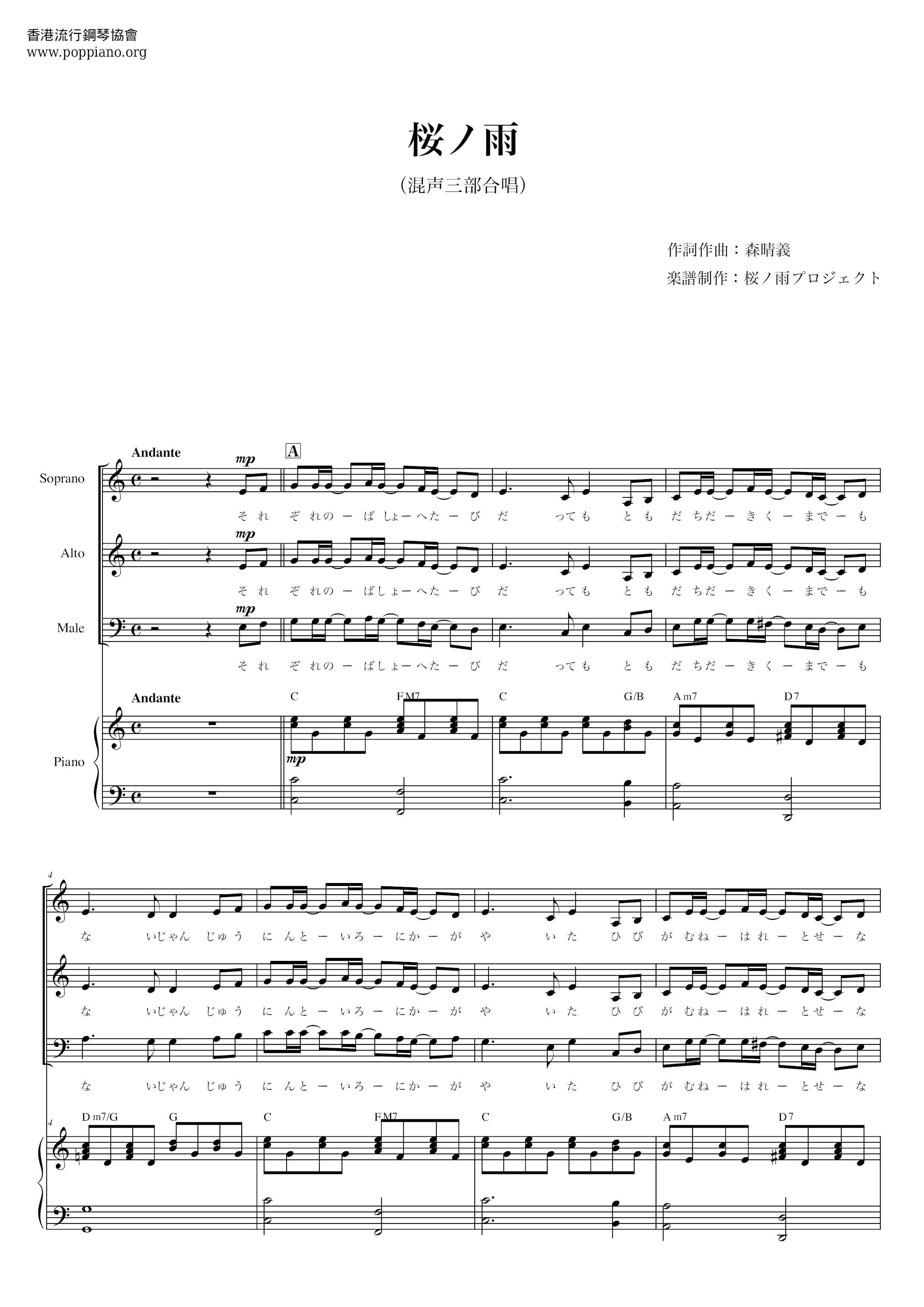 Sakura No Yu Score
