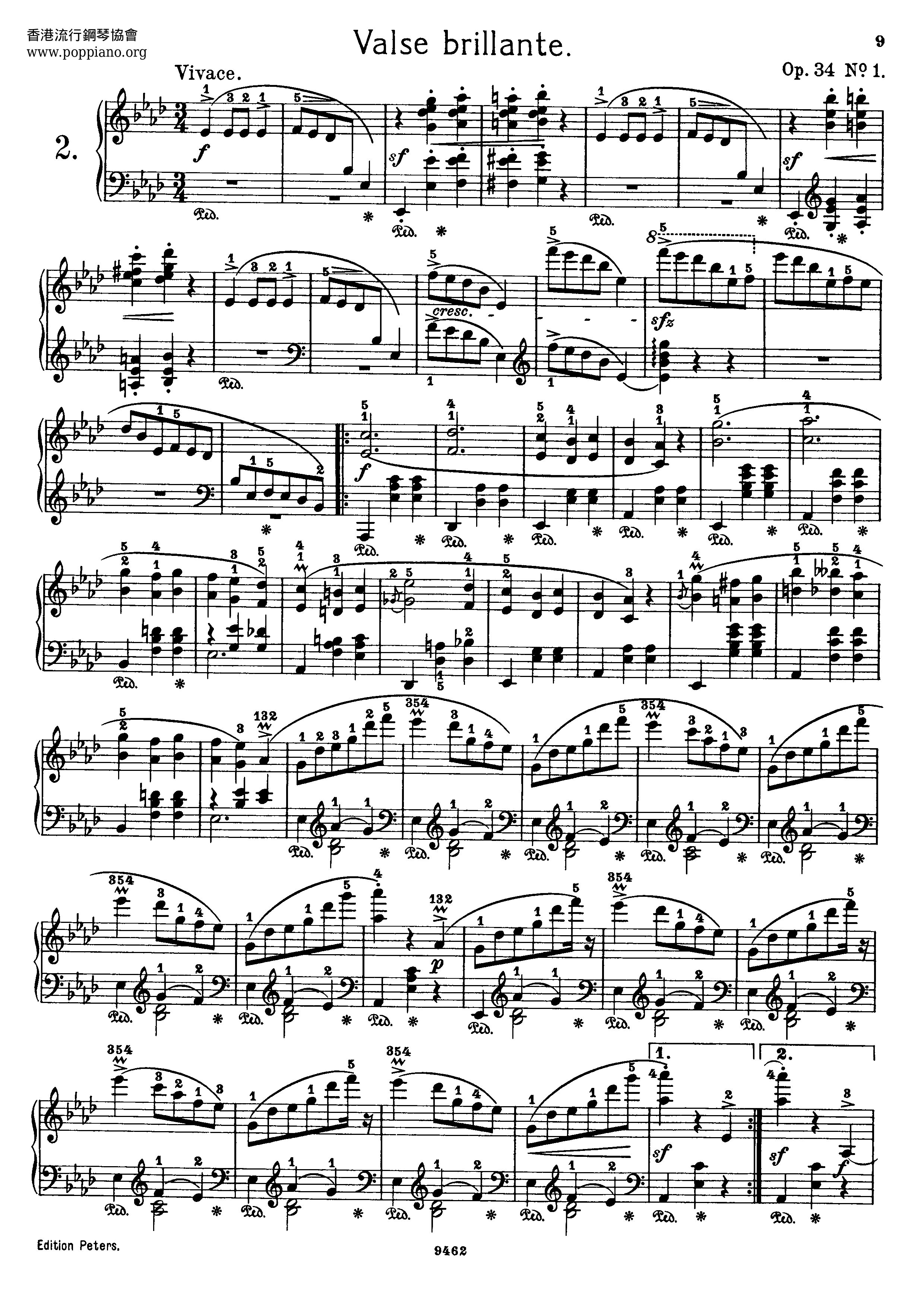 Waltzes Op. 34琴譜