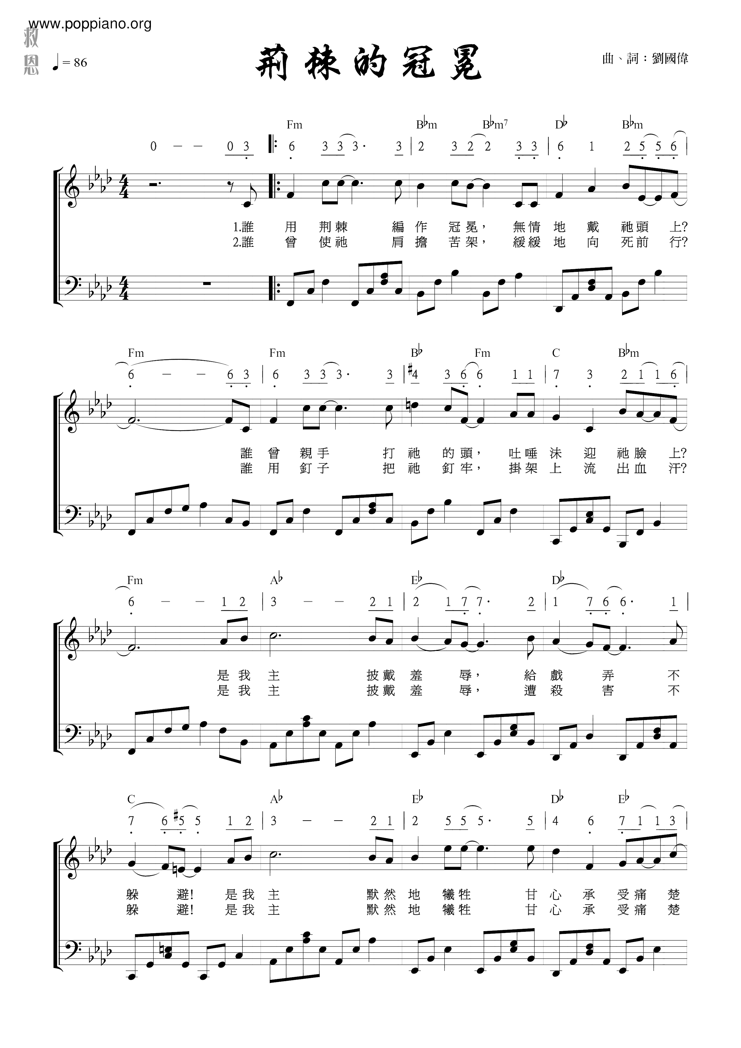Crown Of Thorns Score