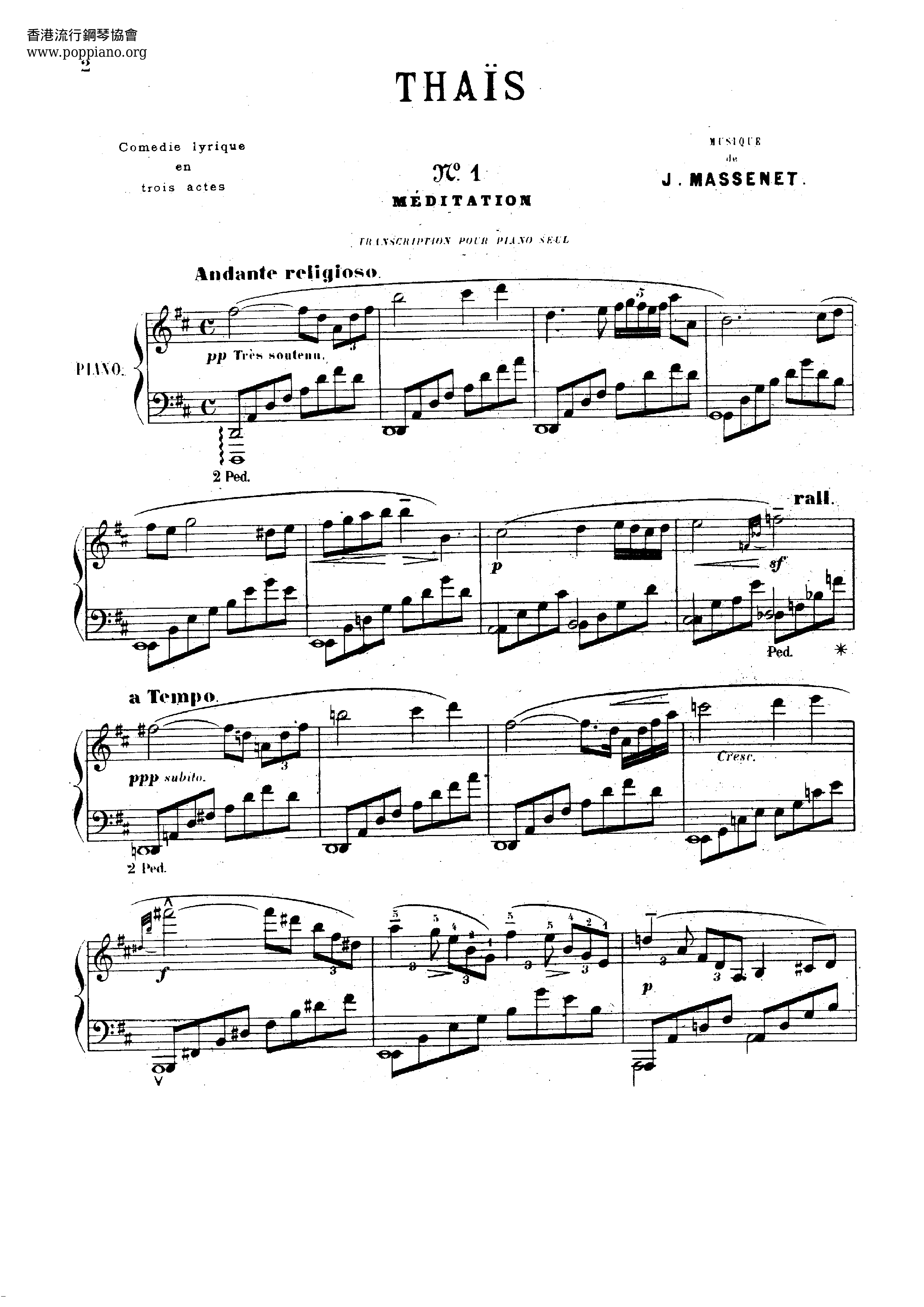 Meditation From Thais Score