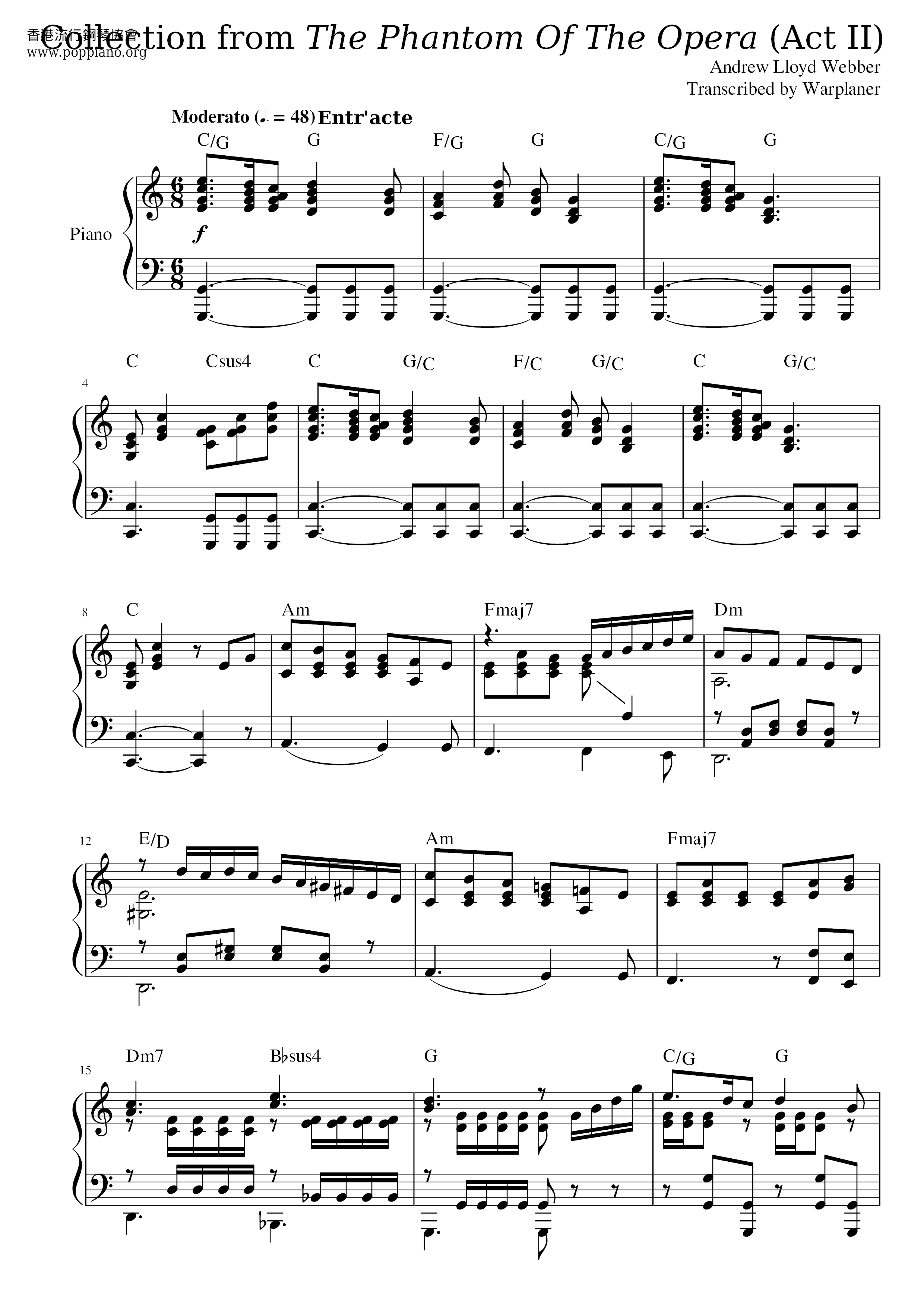 The Phantom Of The Opera Score