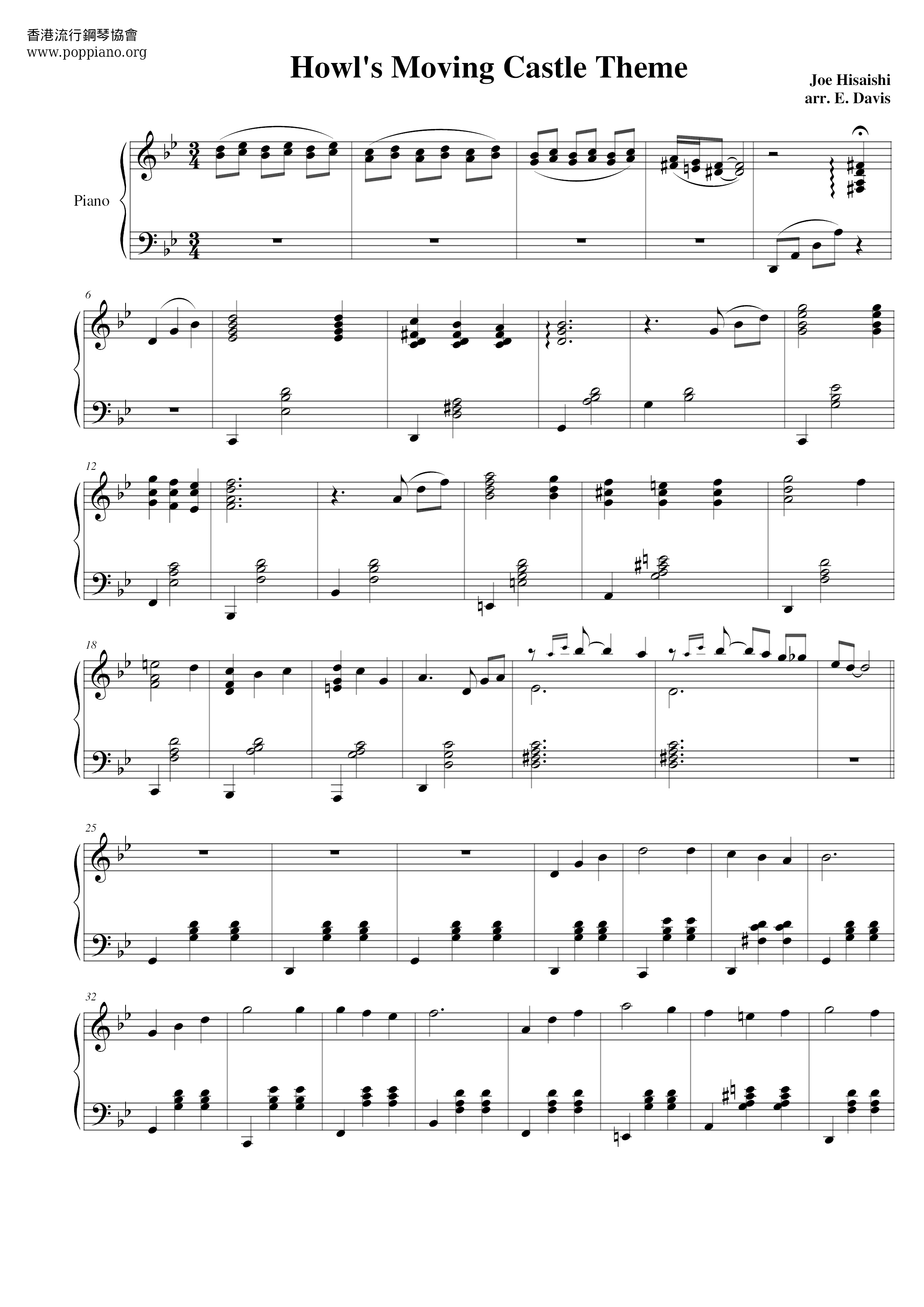 Merry Go Round Of Life Piano Sheet Music - www.inf-inet.com