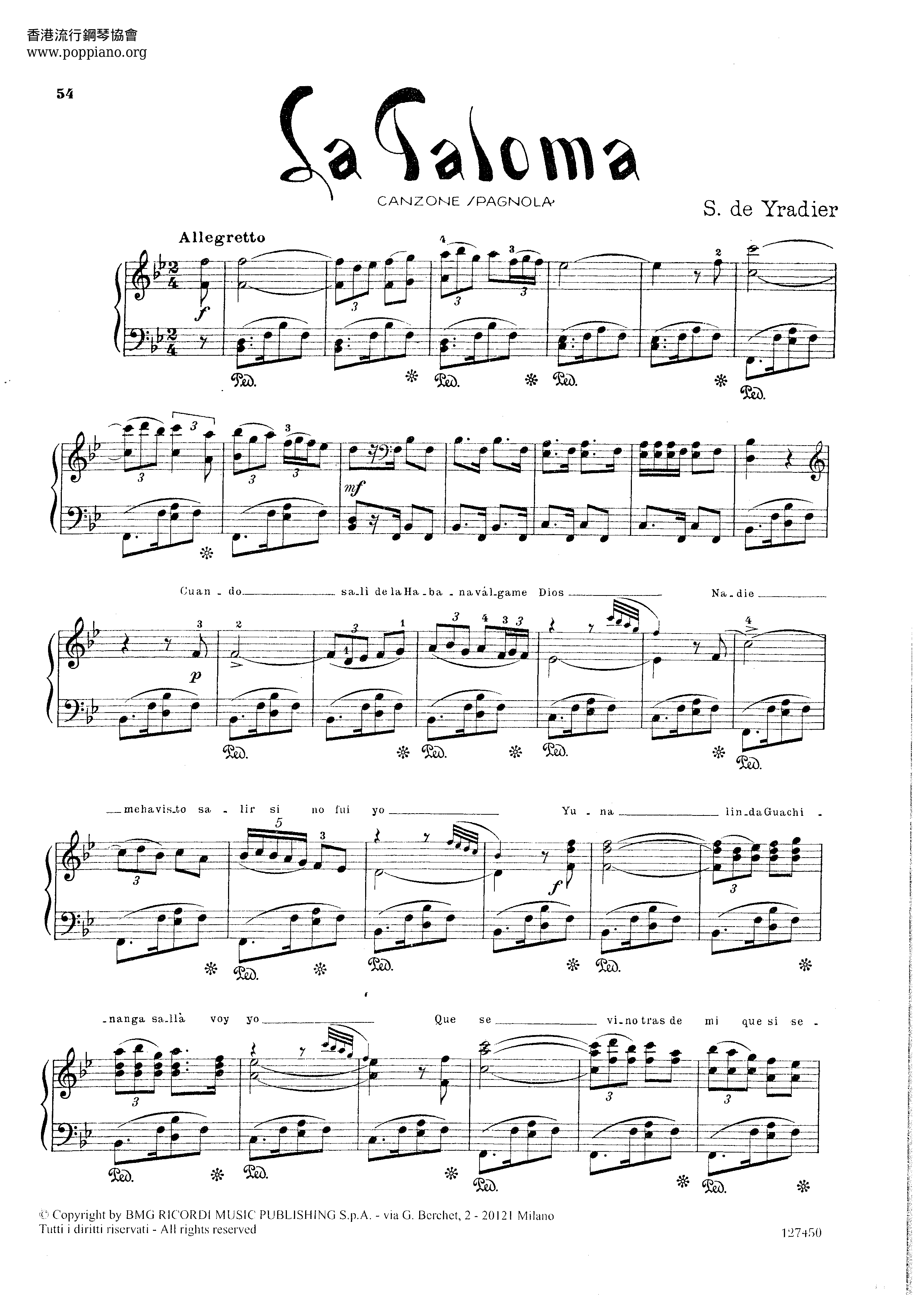 La Paloma Score