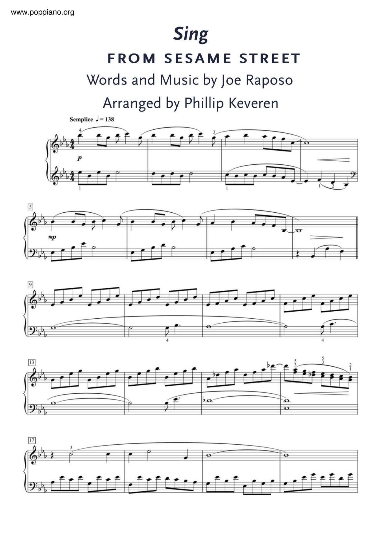 ☆ Carpenters-Sing Sheet Music pdf, - Free Score Download ☆
