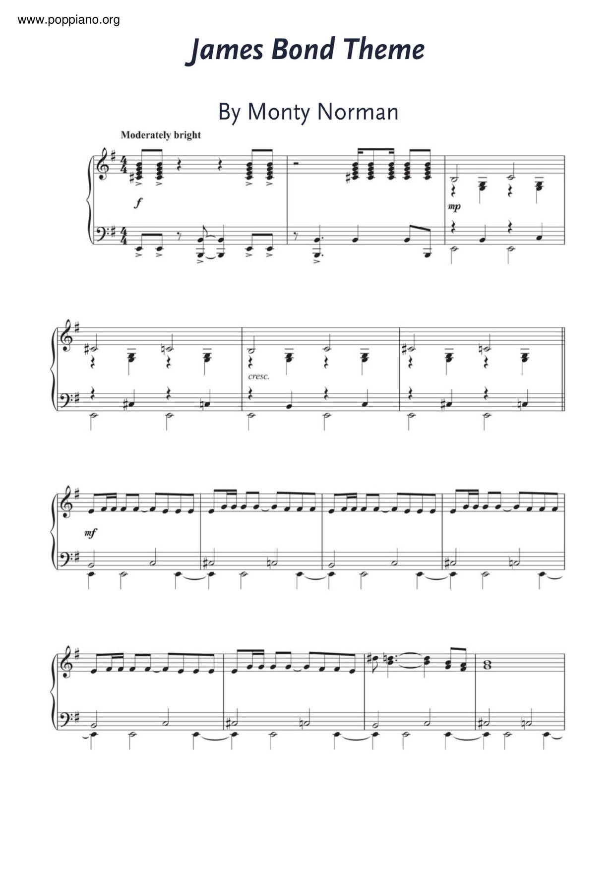 James Bond Theme Score