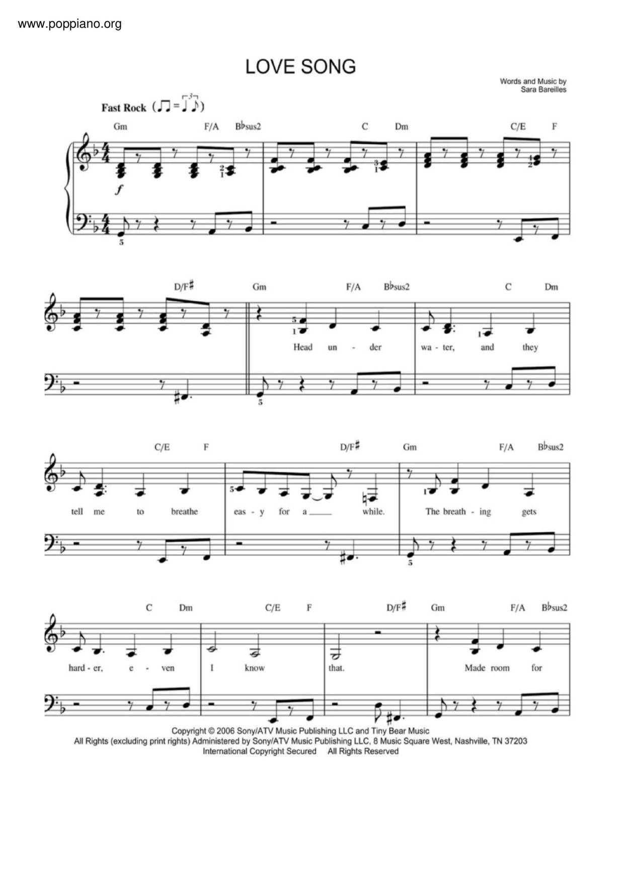 Love Song Score