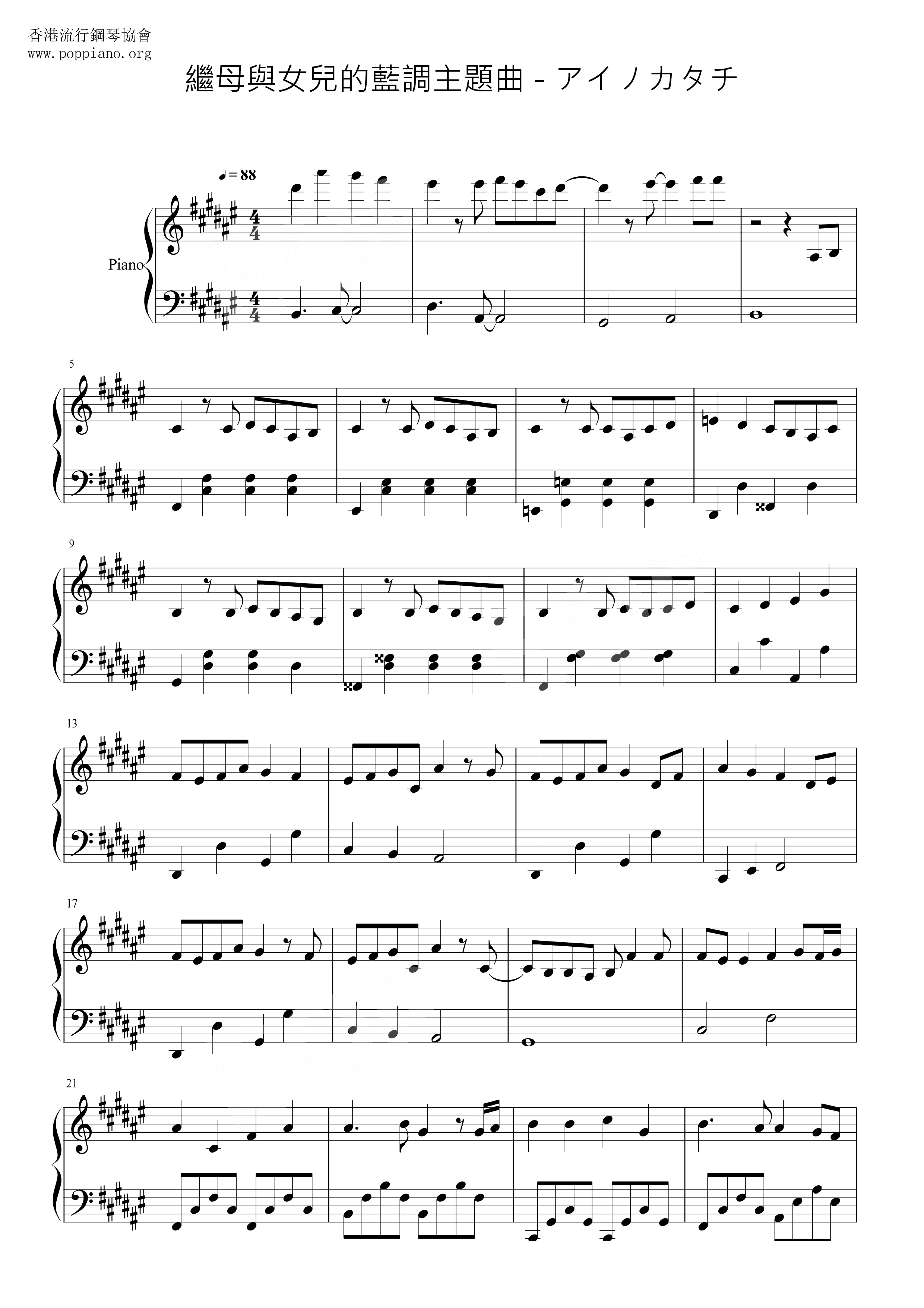 Blues Theme Song For Stepmother And Daughter Score