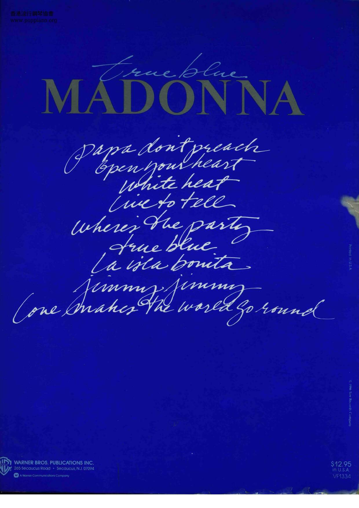 Madonna Songbook 64 Pagesピアノ譜
