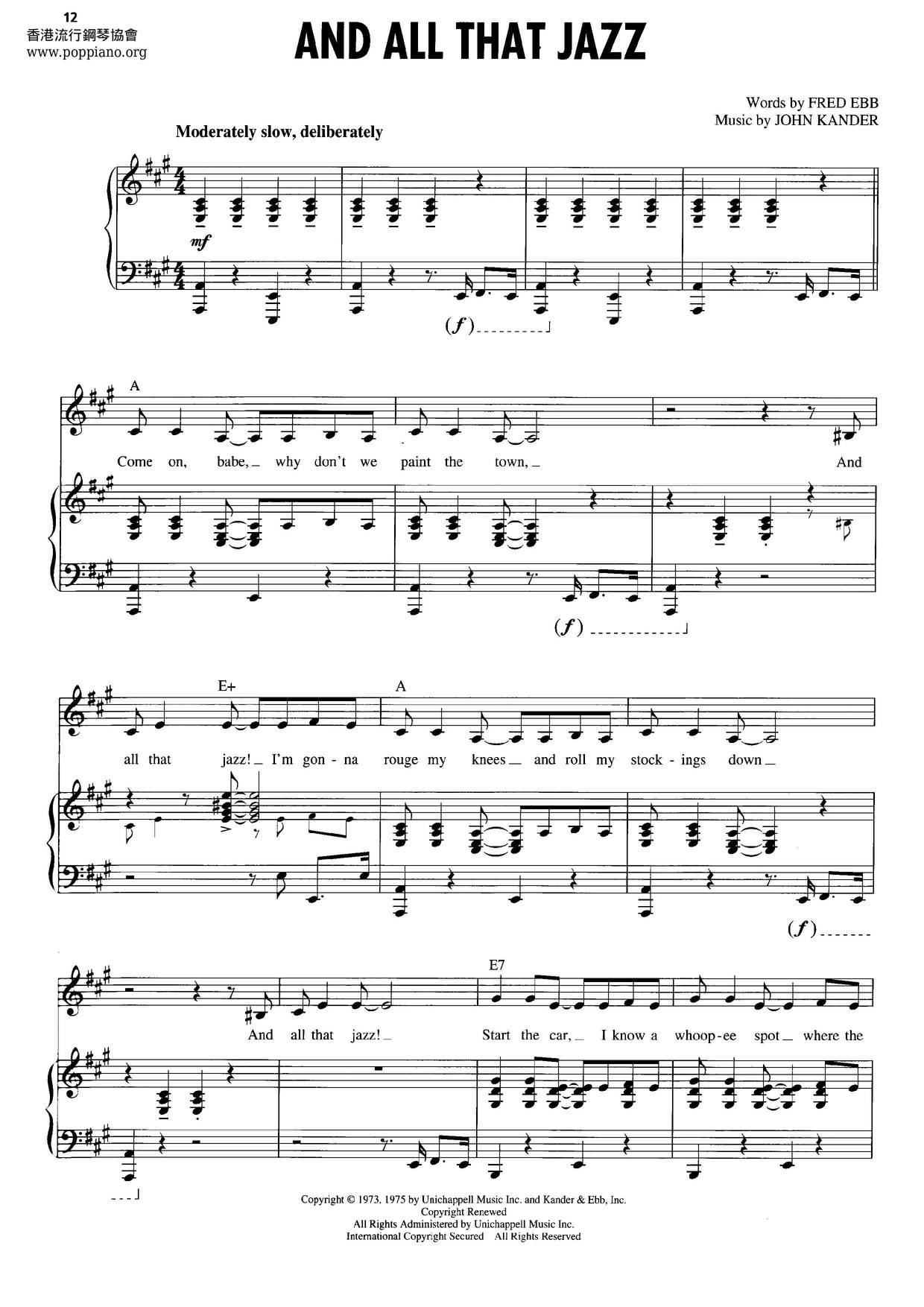 Chicago Songbook 85 Pages琴谱